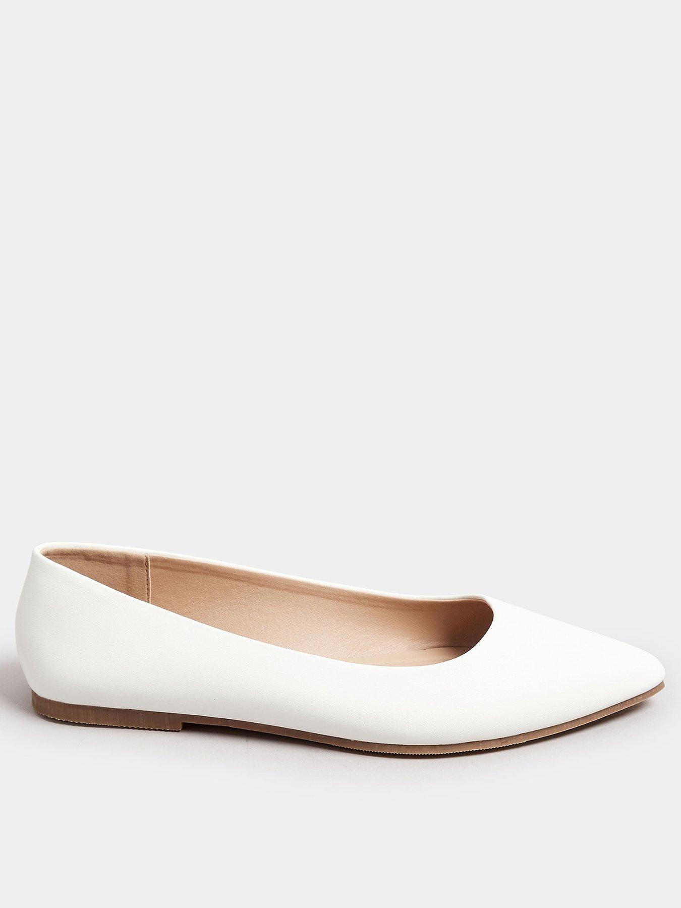 undefined Extra Wide Fit Flat Point Pumps