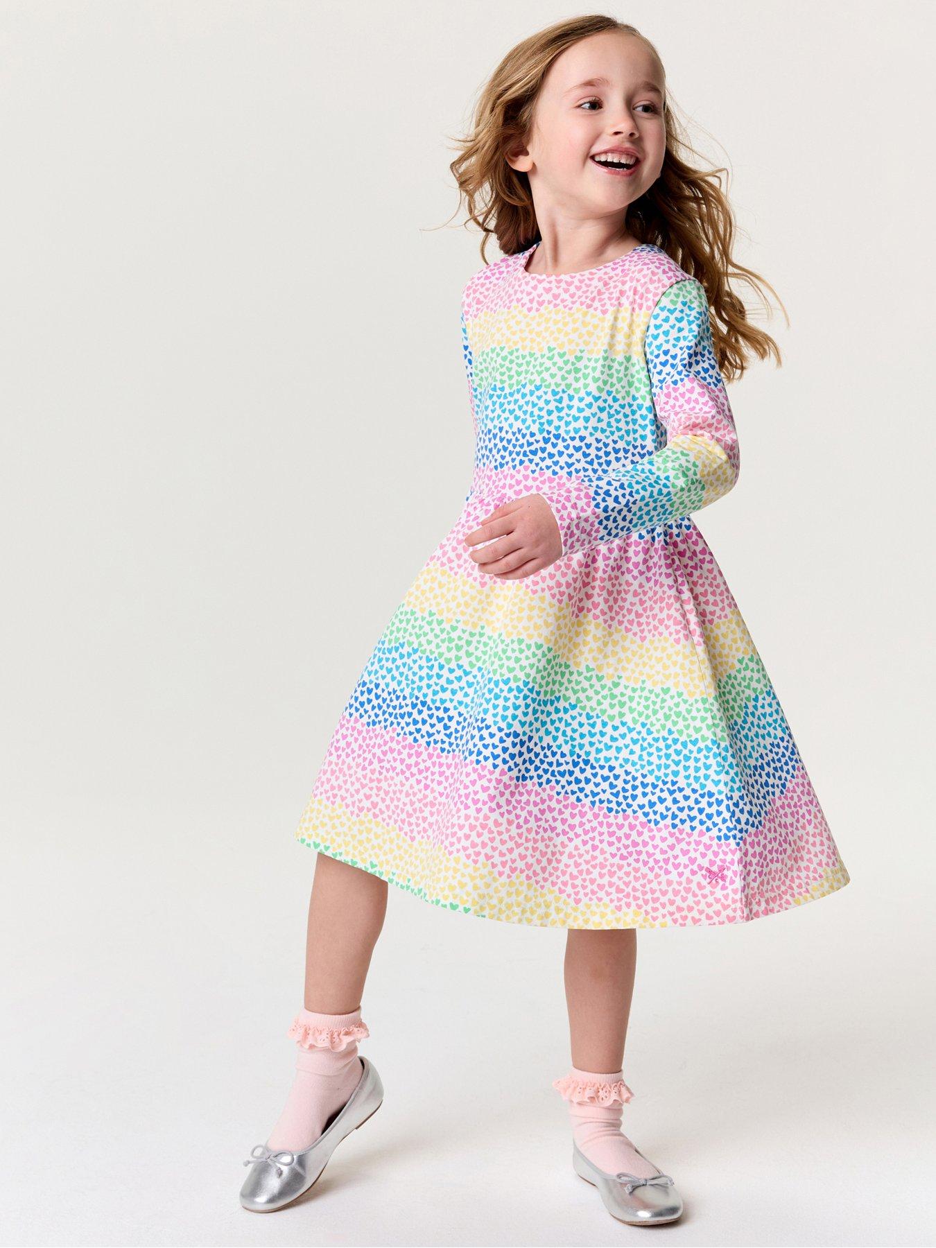 undefined Girls Classic Long Sleeve Jersey Dress - Blue