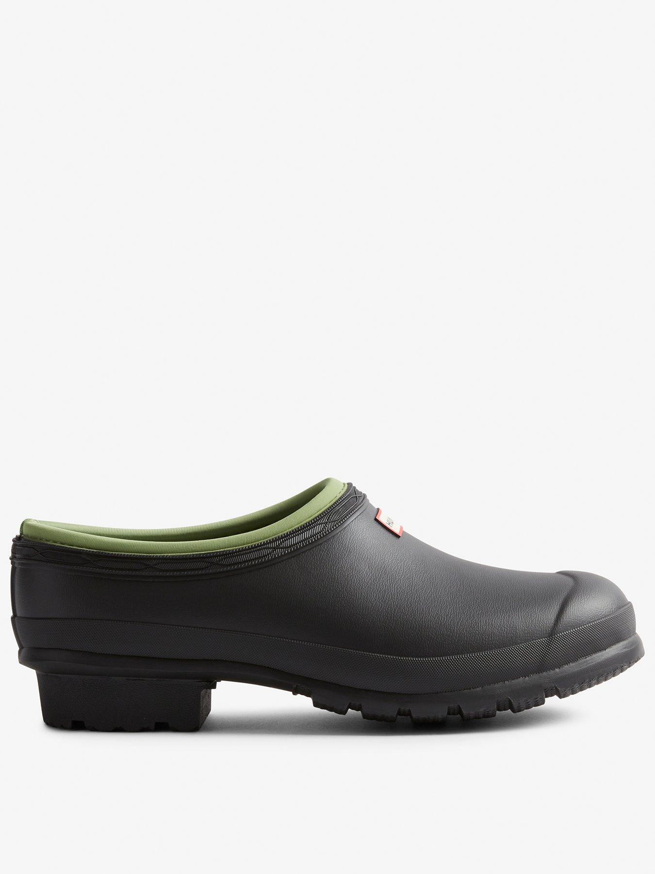 Hunter Mens Gardener Neo Lined Clog - Black