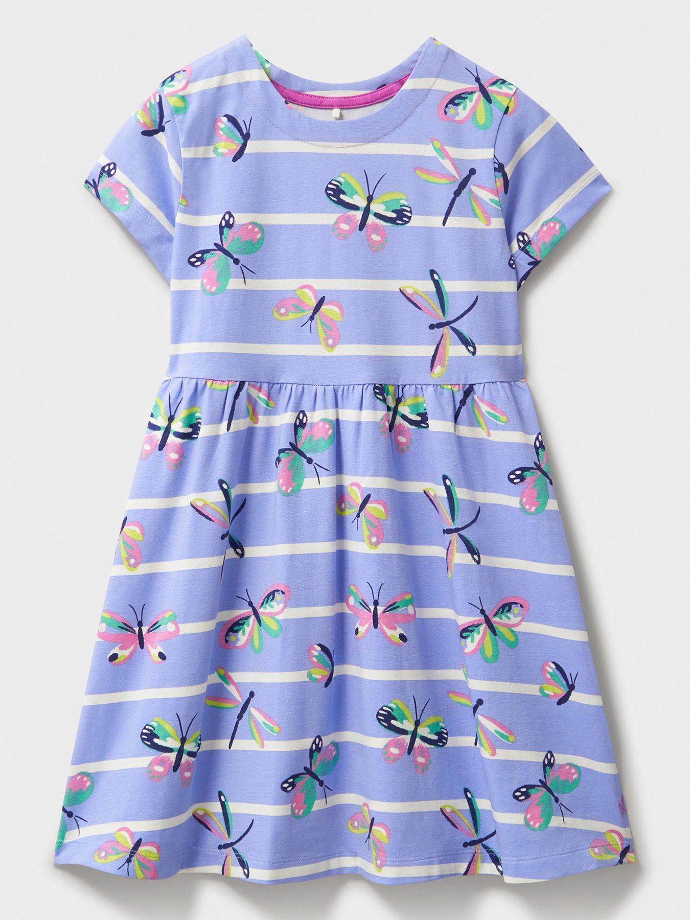 undefined Girls Jersey Printed Dress - Multi