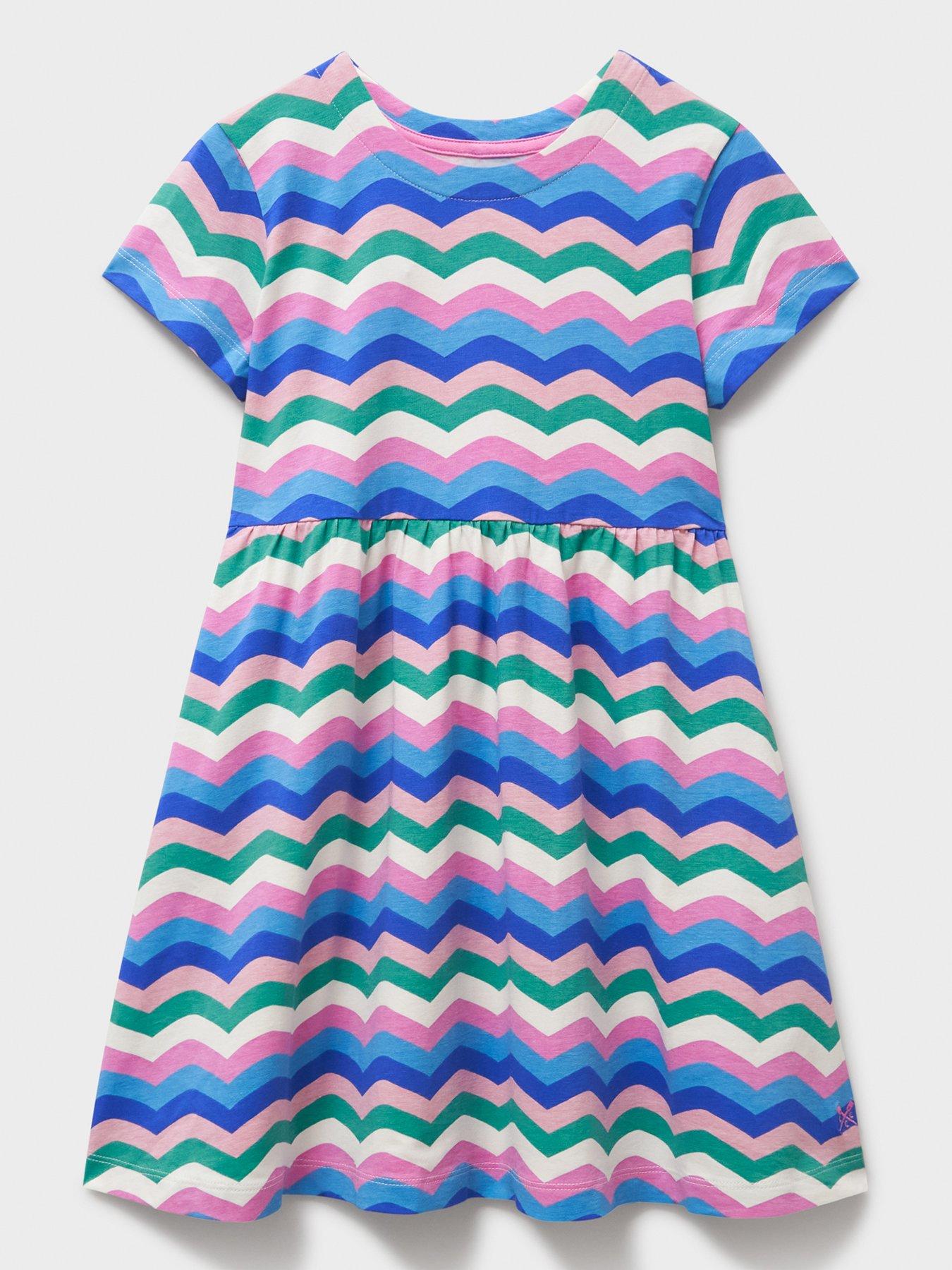 undefined Girls Jersey Printed Dress - Multi