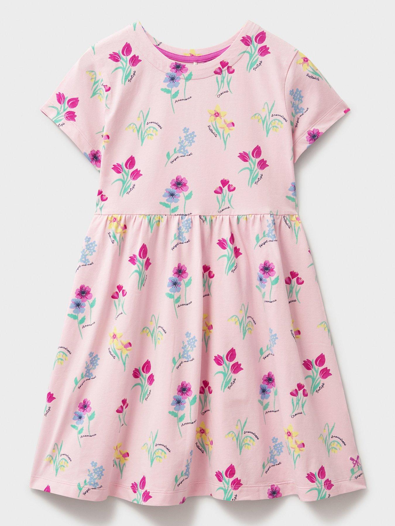 undefined Girls Jersey Printed Dress - Pink