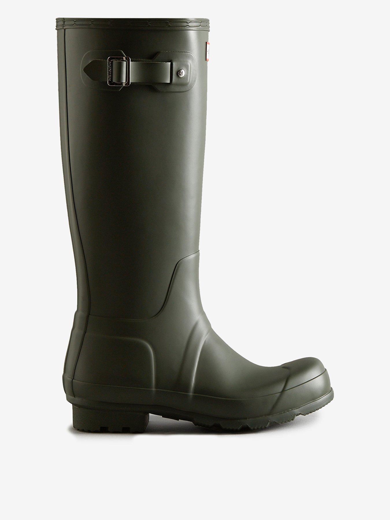 Hunter Mens Original Tall Boots, Green, Size 9, Men