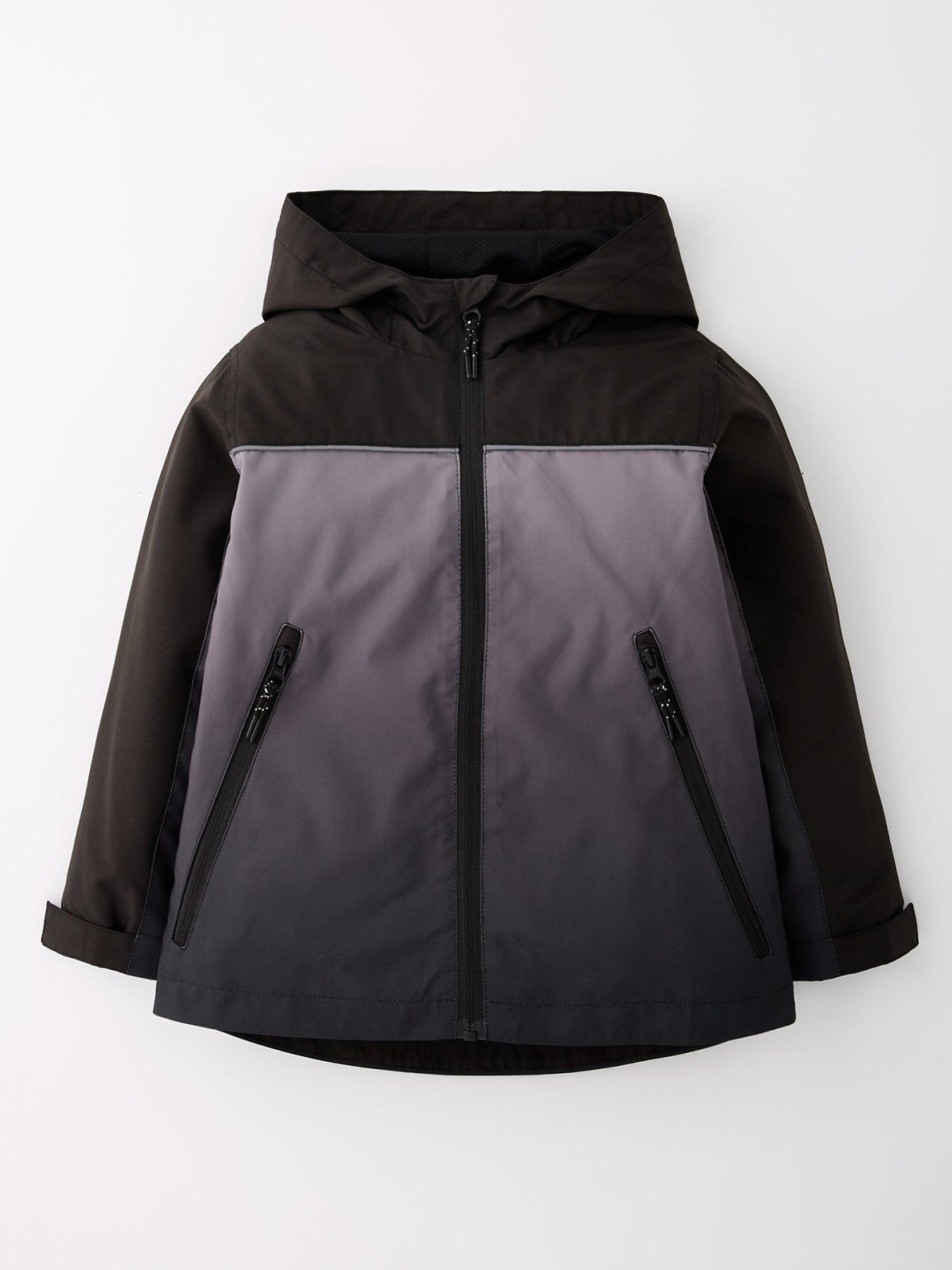 V by Very: Boys Lightweight Ombre Jacket - Black