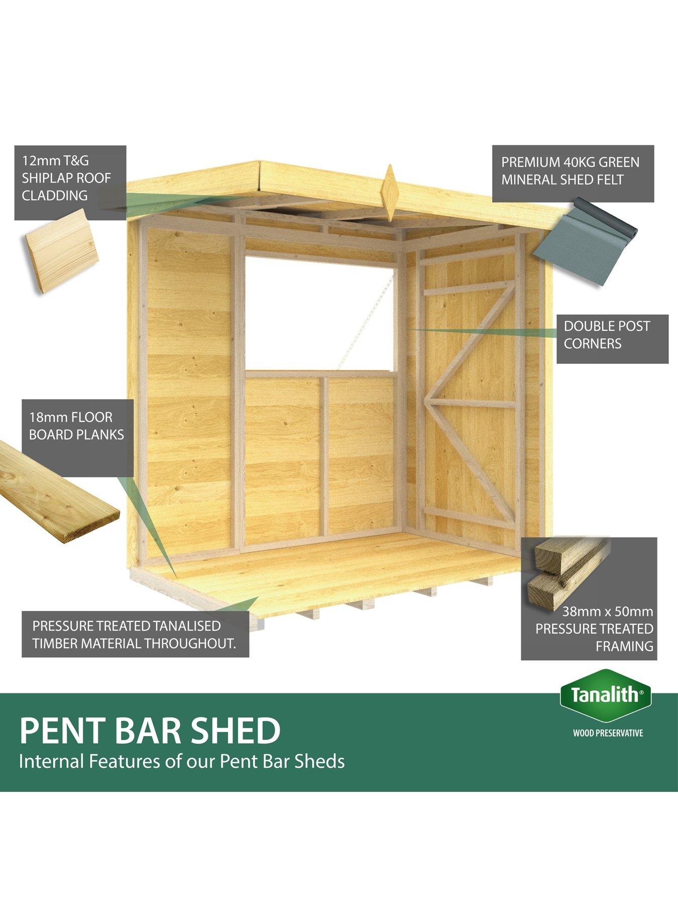 Image 6 of 7 of DIY Sheds 12 x 4ft BAR Shiplap Pressure Treated
