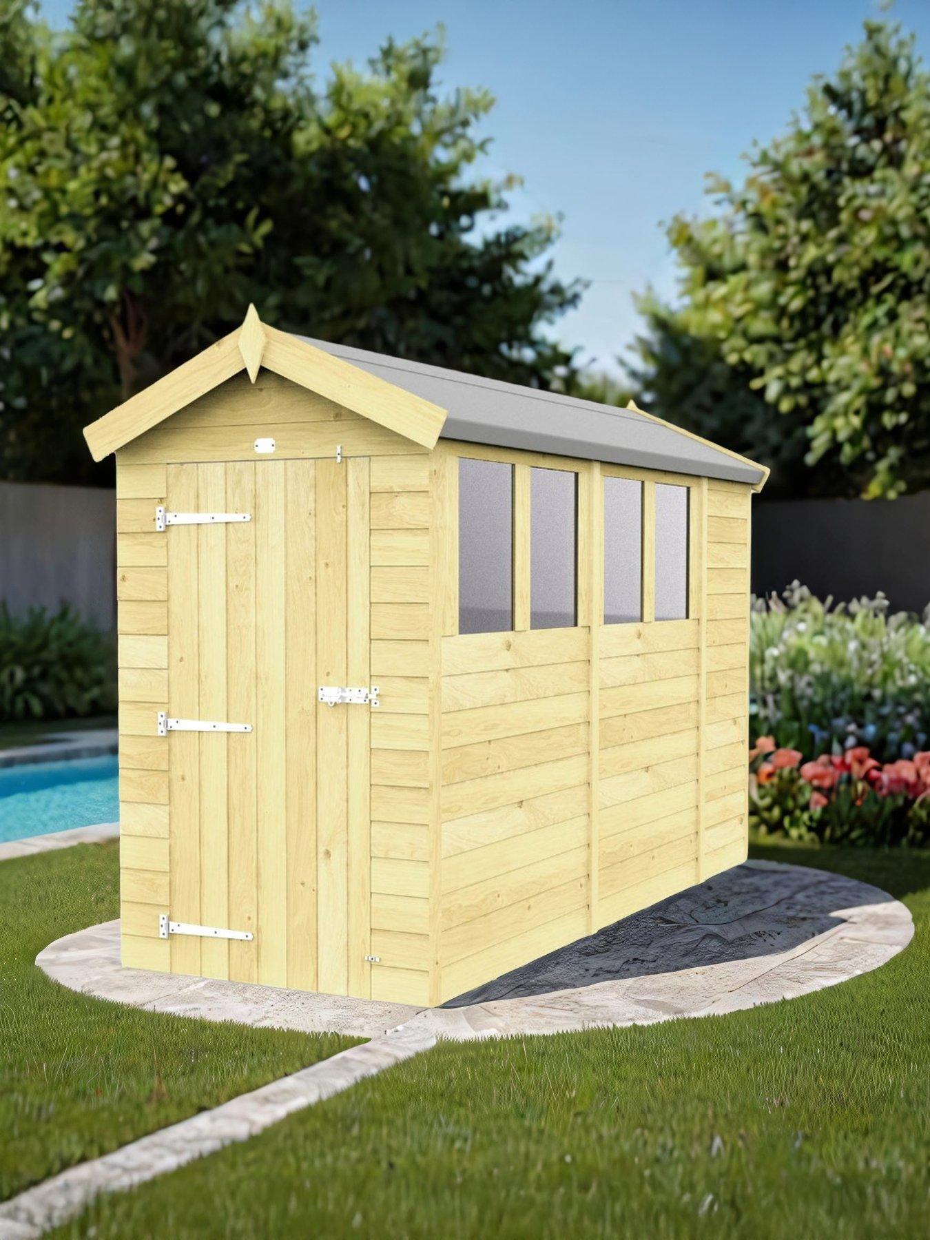 DIY Sheds 4 x 10 Apex Shed Shiplap pressure treated