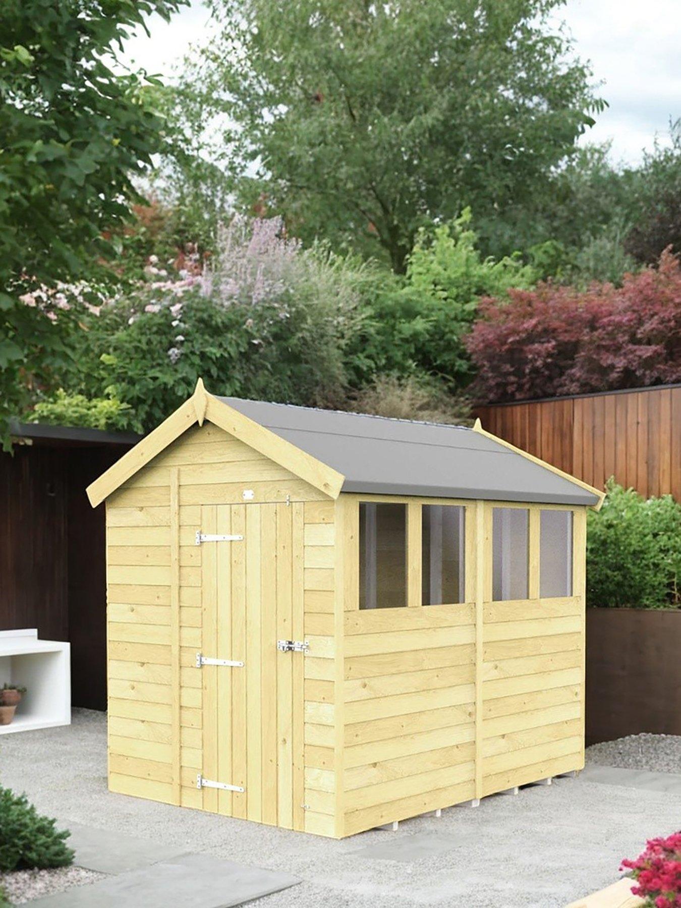 undefined 6 x 8 Apex Shed Shiplap pressure treated