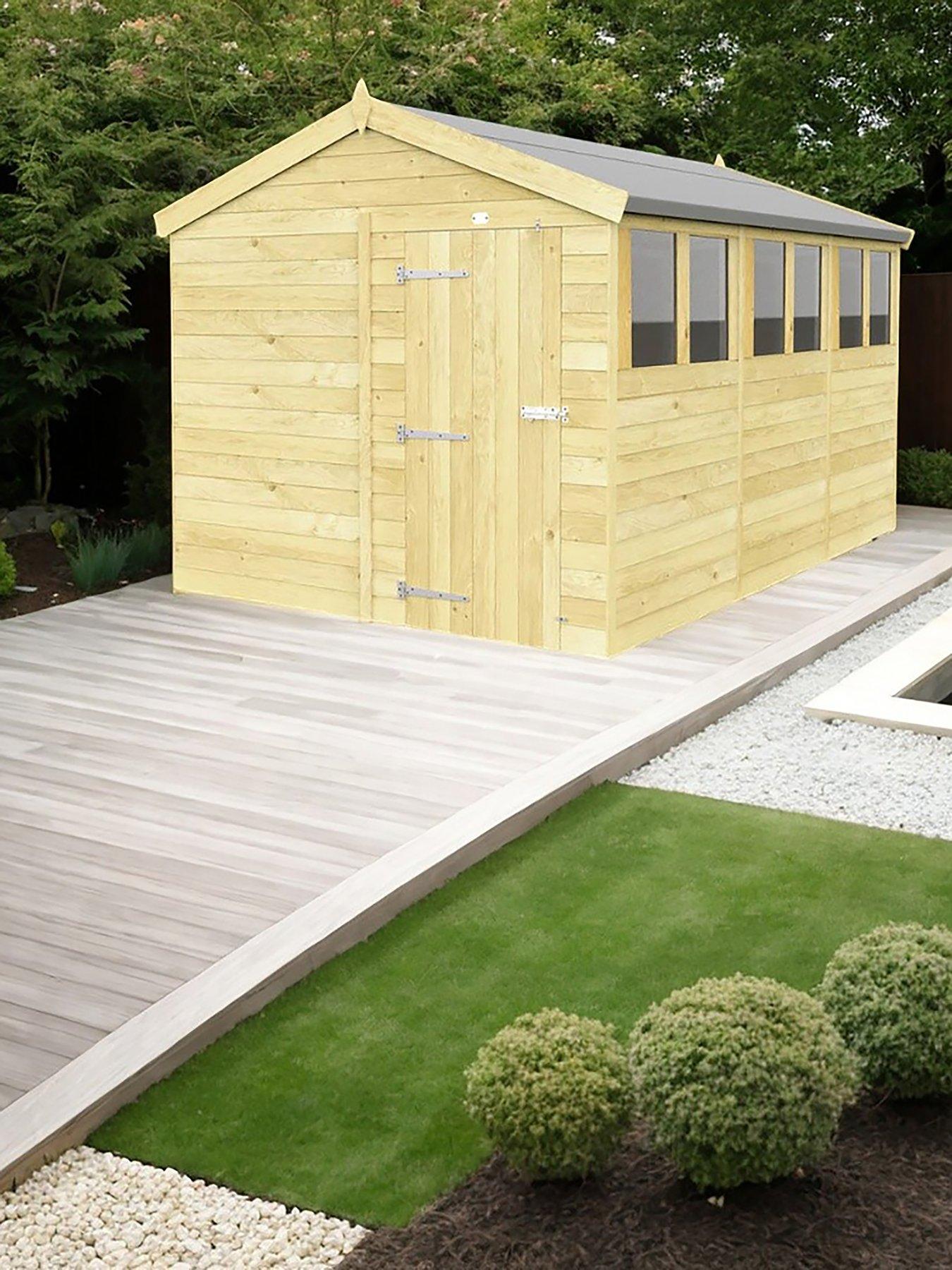 undefined 8 x 12 Apex Shed Shiplap pressure treated