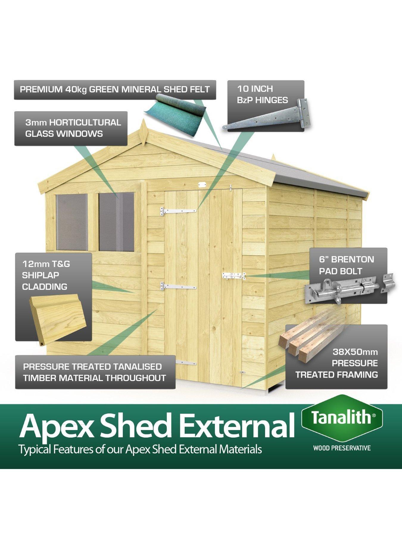 Image 3 of 4 of DIY Sheds 8 x 12 Apex Shed Shiplap pressure treated