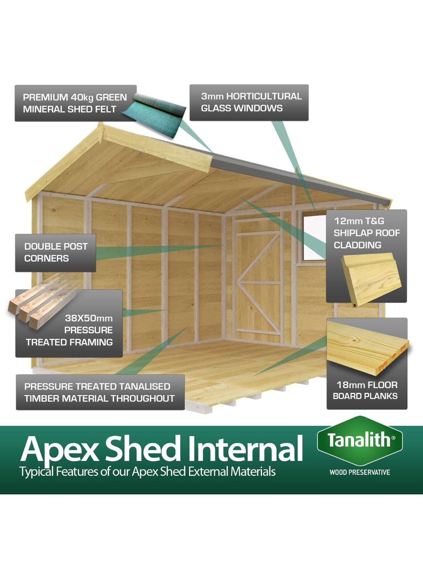 Image 4 of 4 of DIY Sheds 8 x 12 Apex Shed Shiplap pressure treated