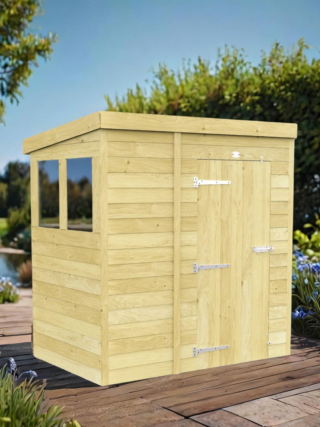 undefined 6 x 4 Pent Shed Shiplap pressure treated