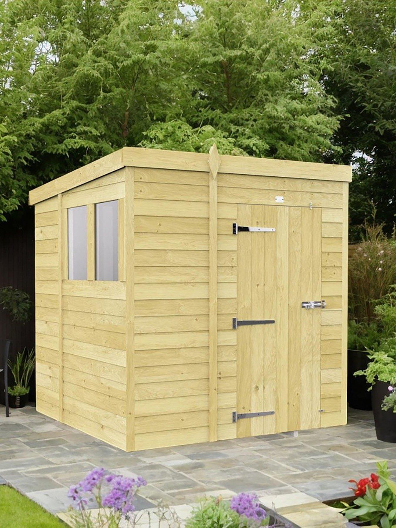 undefined 6 x 6 Pent Shed Shiplap pressure treated