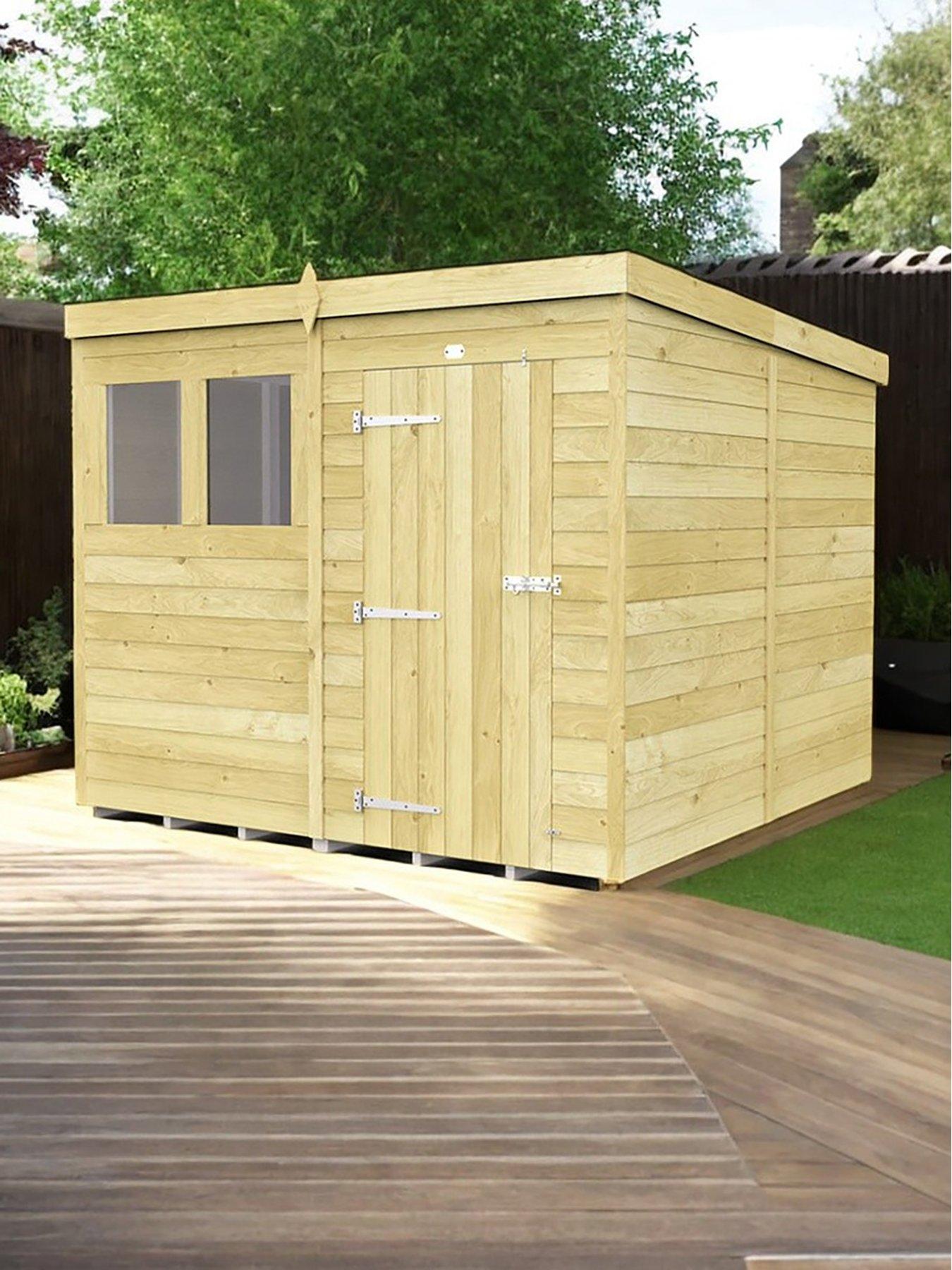 undefined 8 x 8 Pent Shed Shiplap pressure treated