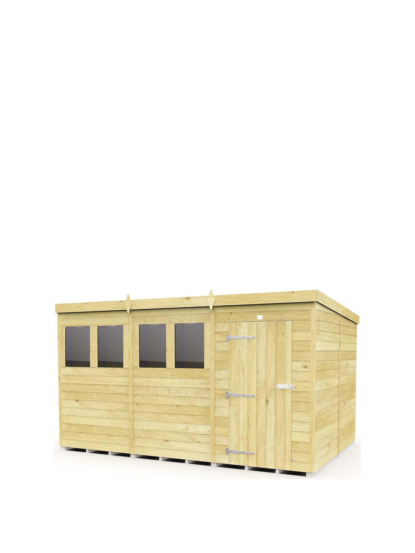 Image 2 of 7 of DIY Sheds 12 x 8 Pent Shed Shiplap pressure treated