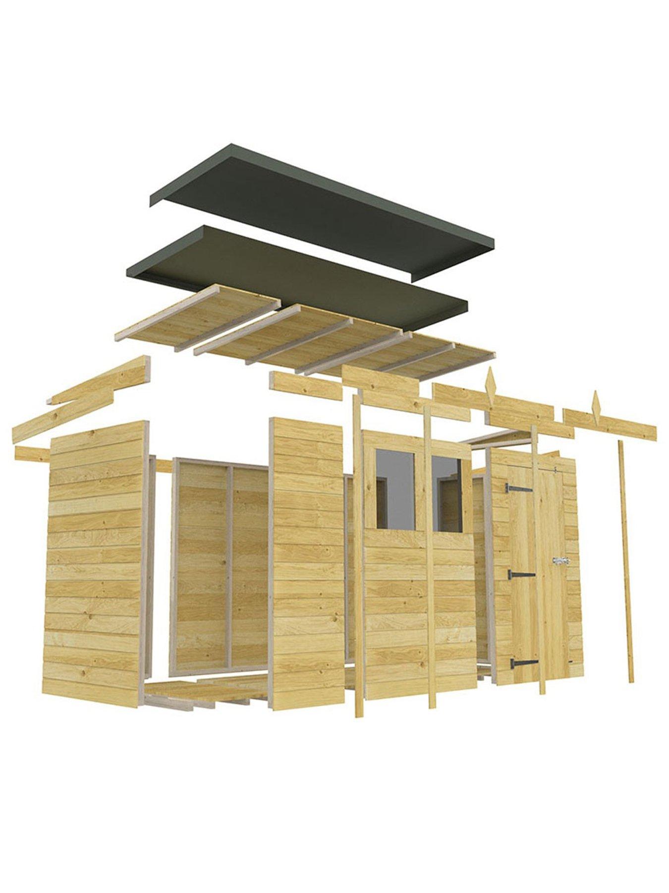 Image 6 of 7 of DIY Sheds 12 x 8 Pent Shed Shiplap pressure treated