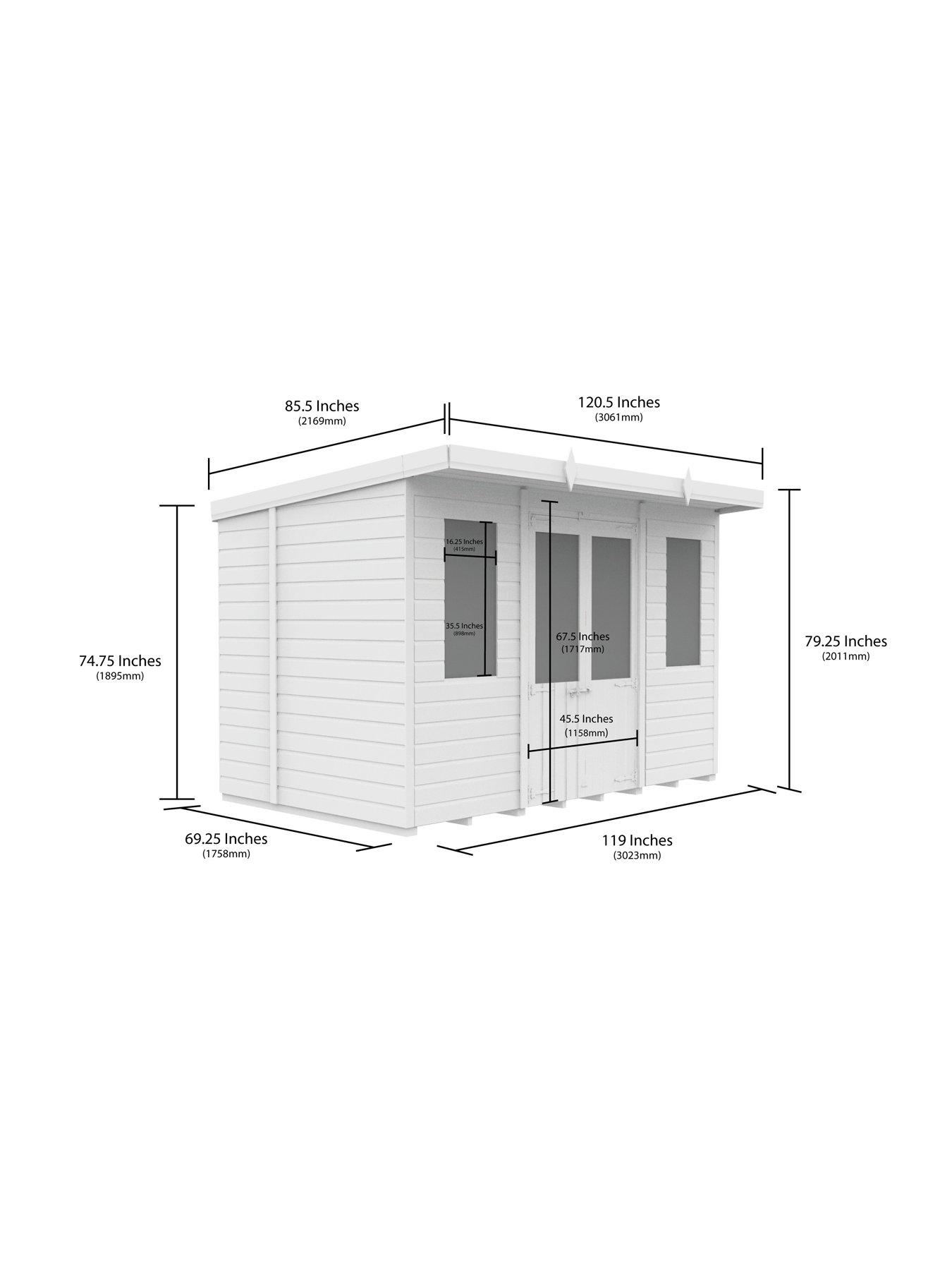 Image 3 of 7 of DIY Sheds 10 x 6ft&nbsp;Pent Summer House Shiplap Pressure Treated