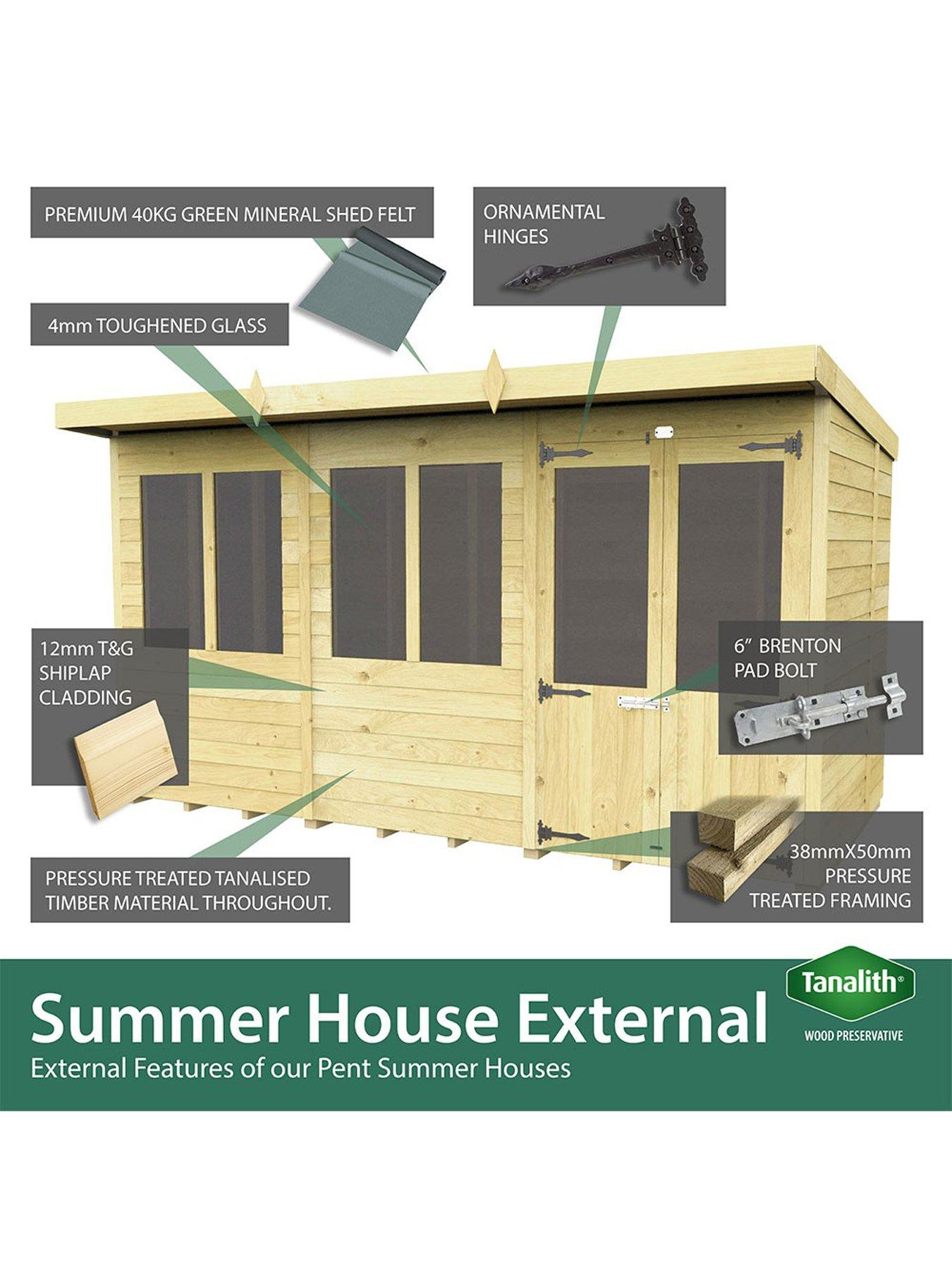 Image 4 of 7 of DIY Sheds 10 x 6ft&nbsp;Pent Summer House Shiplap Pressure Treated