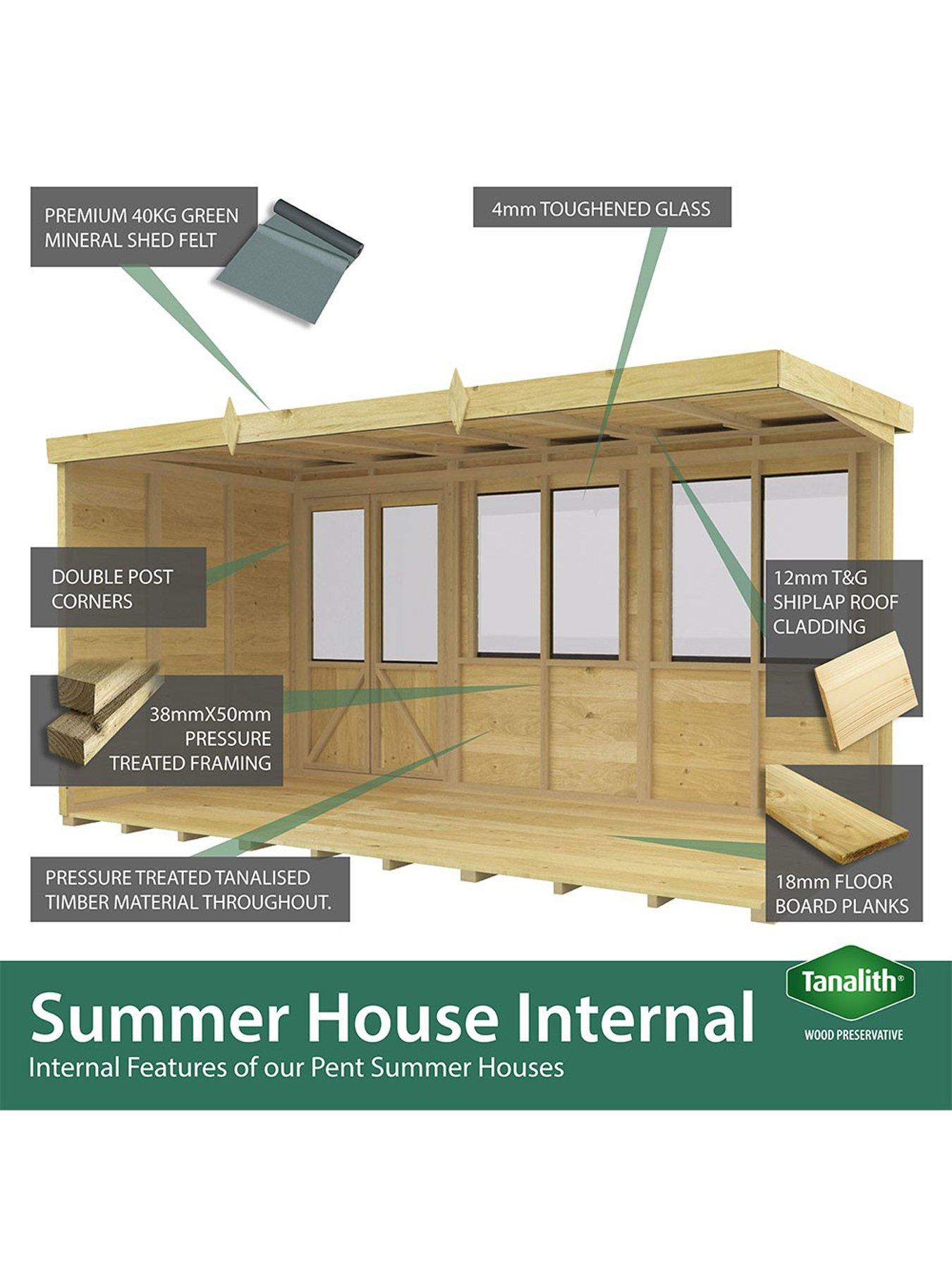 Image 5 of 7 of DIY Sheds 10 x 6ft&nbsp;Pent Summer House Shiplap Pressure Treated