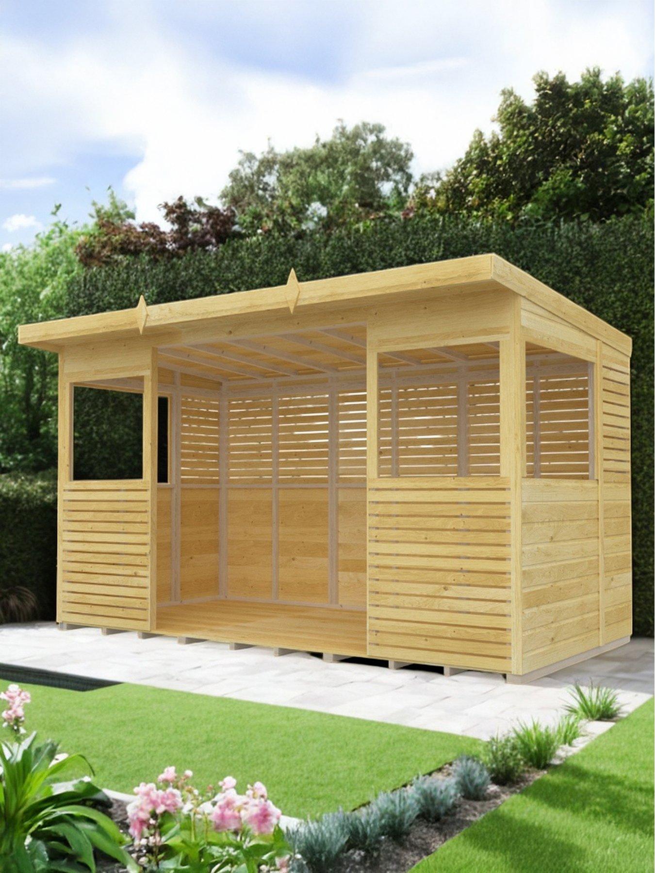 Product photograph of Diy Sheds 12 X 6ft Bbq Outdoor Shiplap Pressure Treated Kitchen from very.co.uk