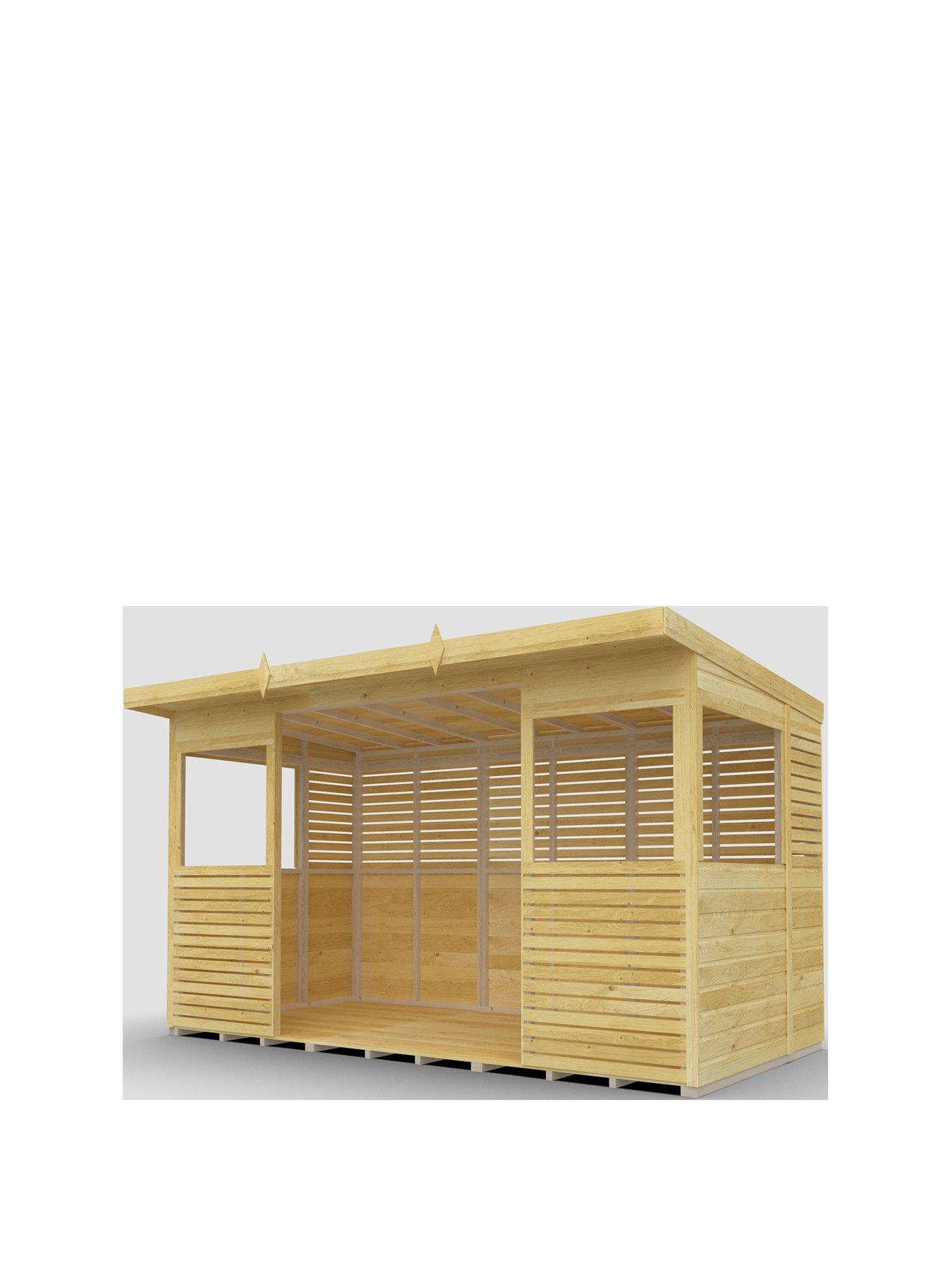 Product photograph of Diy Sheds 12 X 6ft Bbq Outdoor Kitchen Shiplap Pressure Treated from very.co.uk