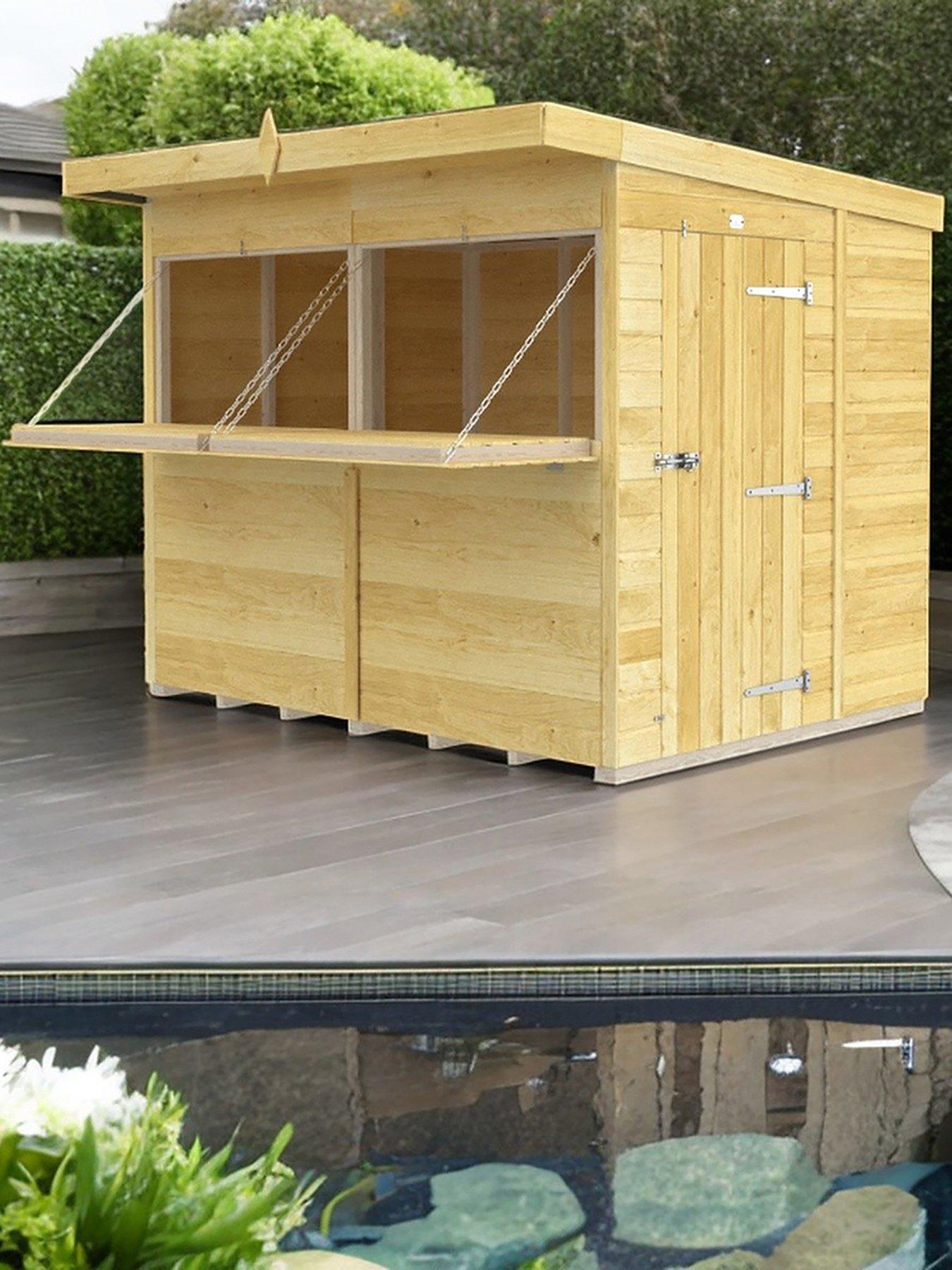 Product photograph of Diy Sheds 8 X 8ft Bar Shiplap Pressure Treated from very.co.uk