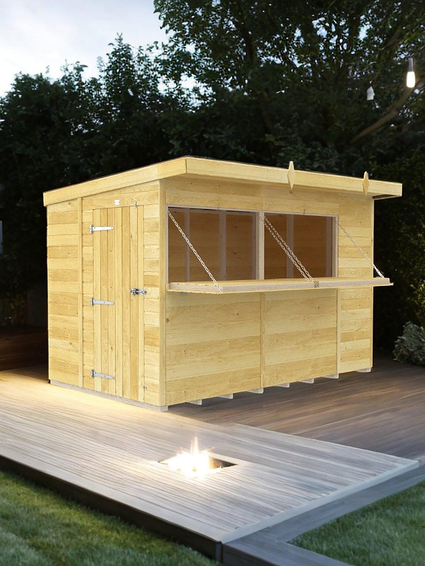 Product photograph of Diy Sheds 10 X 6ft Bar Shiplap Pressure Treated from very.co.uk