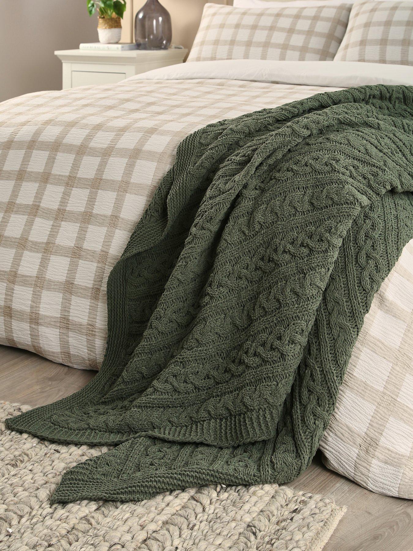 undefined Chenille Cable Knit Blanket 150x240cm