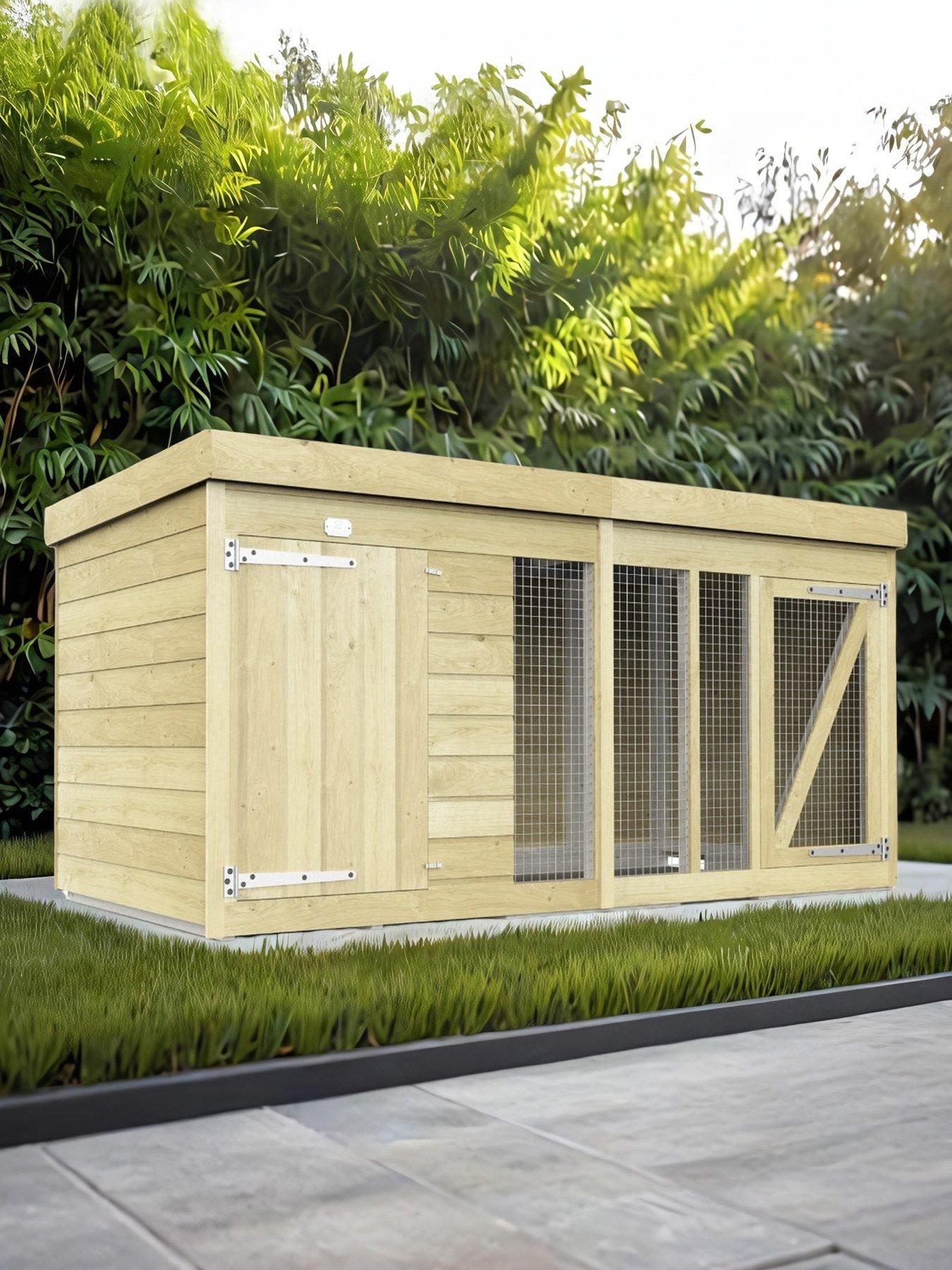 Image 1 of 7 of DIY Sheds 8 x 4 Dog Kennel And Run Shiplap pressure treated