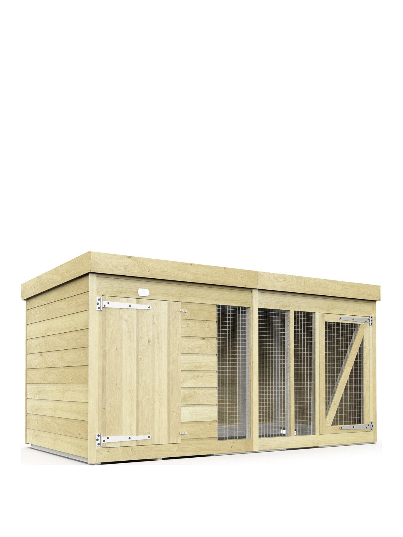 Image 2 of 7 of DIY Sheds 8 x 4 Dog Kennel And Run Shiplap pressure treated