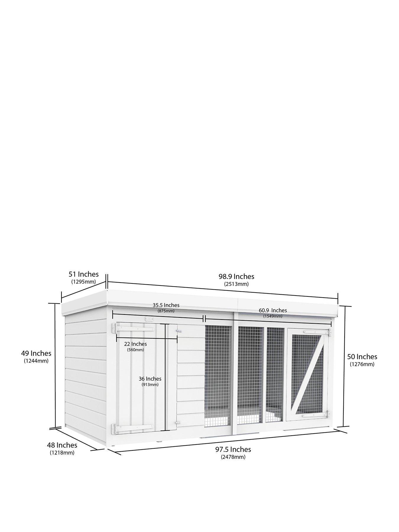 Image 3 of 7 of DIY Sheds 8 x 4 Dog Kennel And Run Shiplap pressure treated