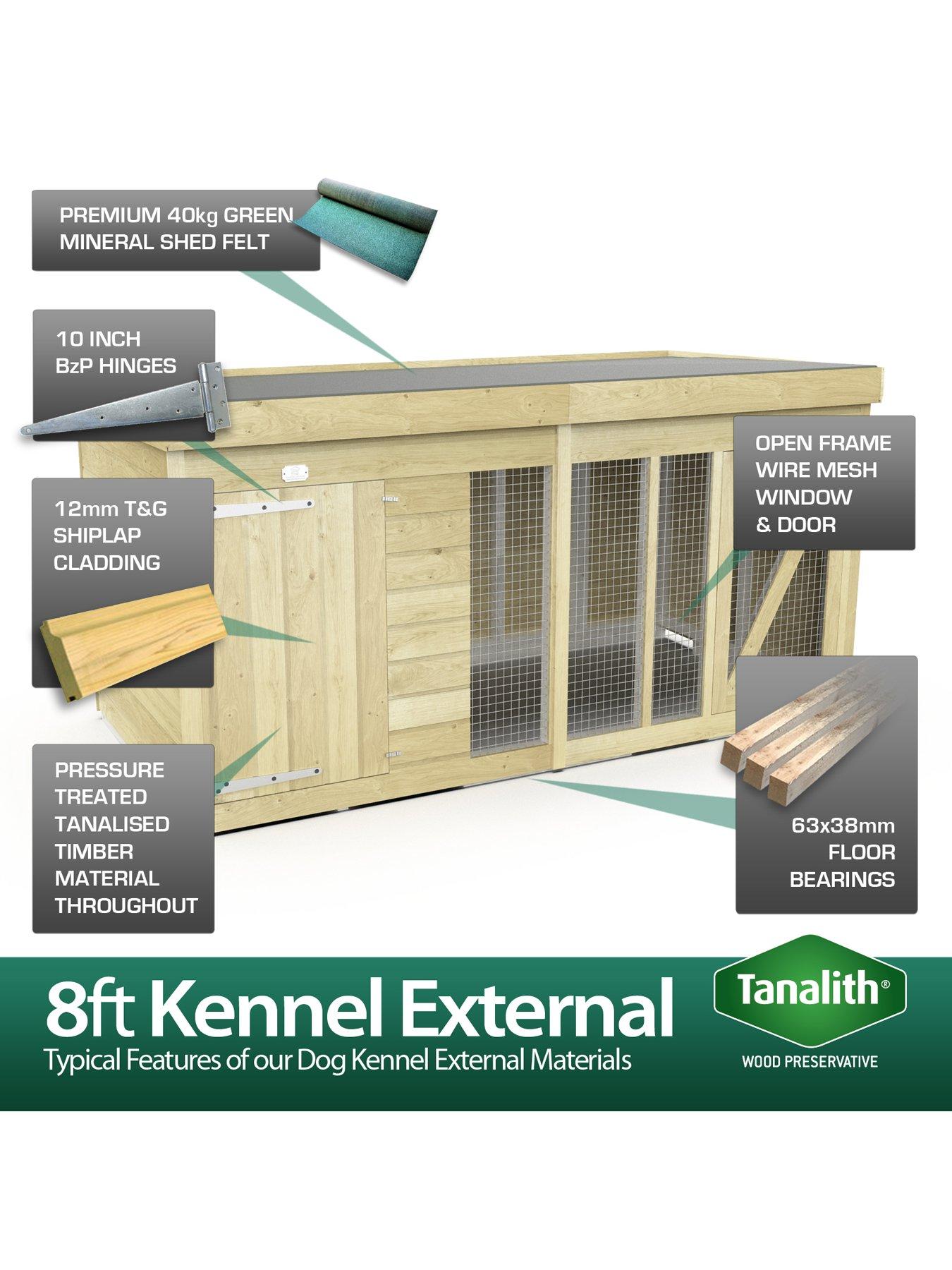 Image 4 of 7 of DIY Sheds 8 x 4 Dog Kennel And Run Shiplap pressure treated