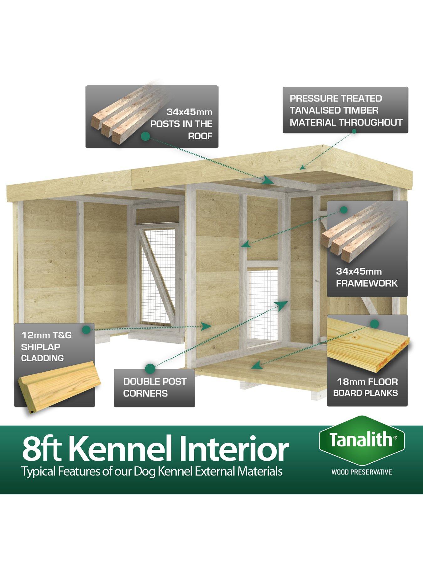Image 5 of 7 of DIY Sheds 8 x 4 Dog Kennel And Run Shiplap pressure treated