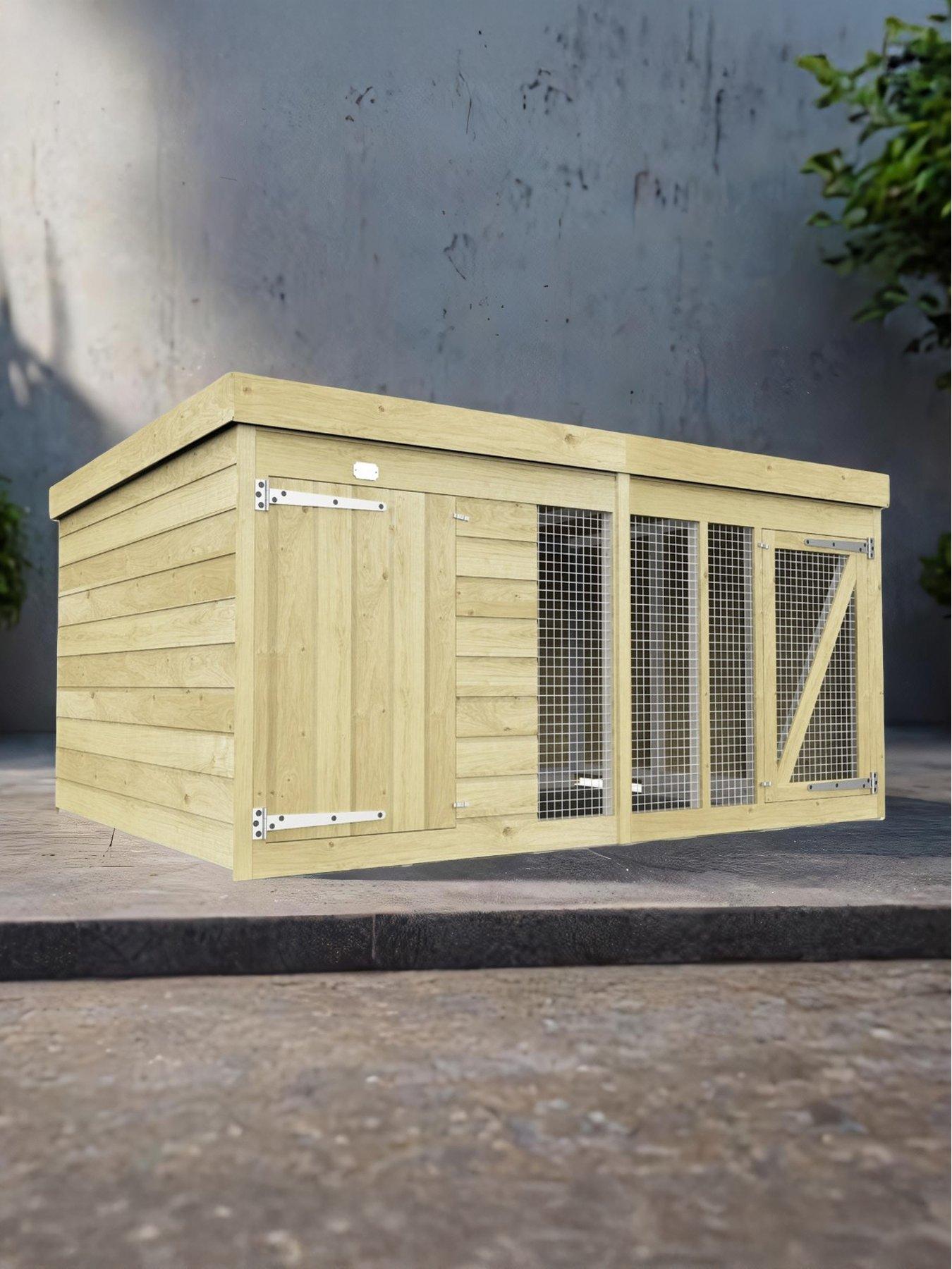 undefined 8 x 6 Dog Kennel And Run Shiplap pressure treated