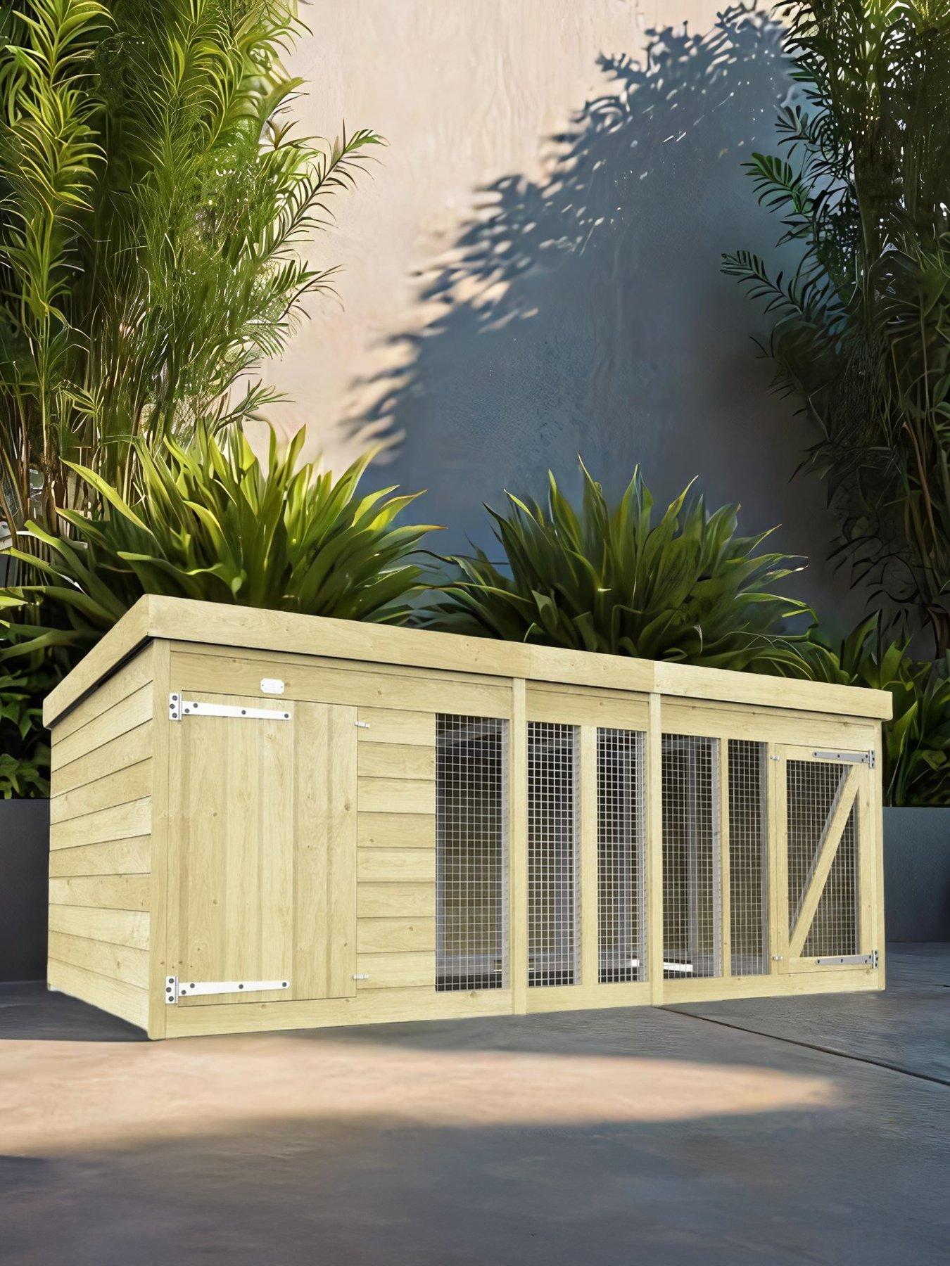 undefined 10 x 6 Dog Kennel And Run Shiplap pressure treated