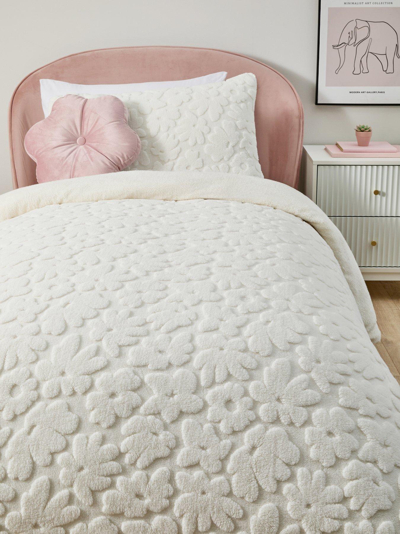 Very Home Daisy 3d Teddy Fleece Duvet Cover Set