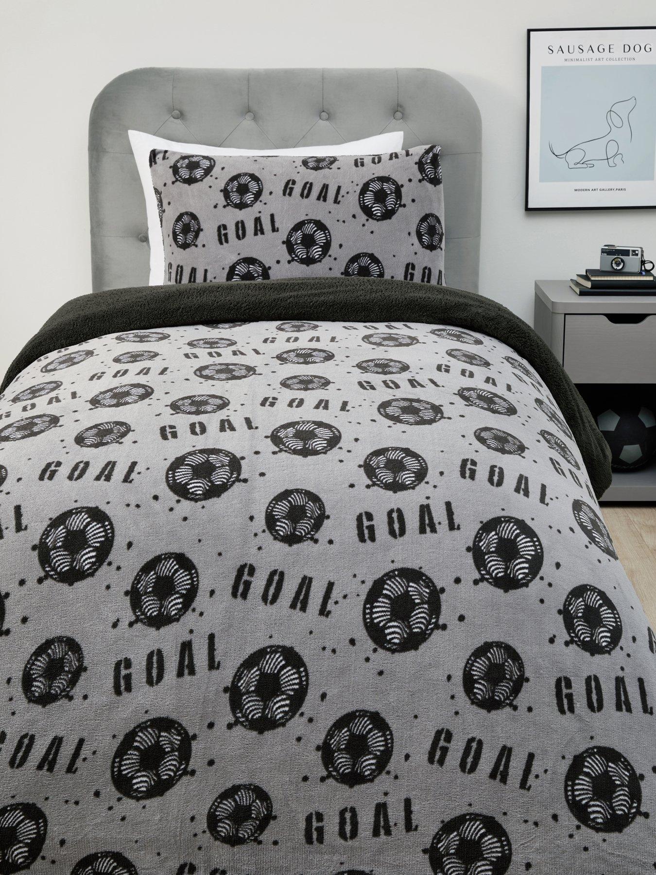Very Home Football Printed Fleece Duvet Cover Set