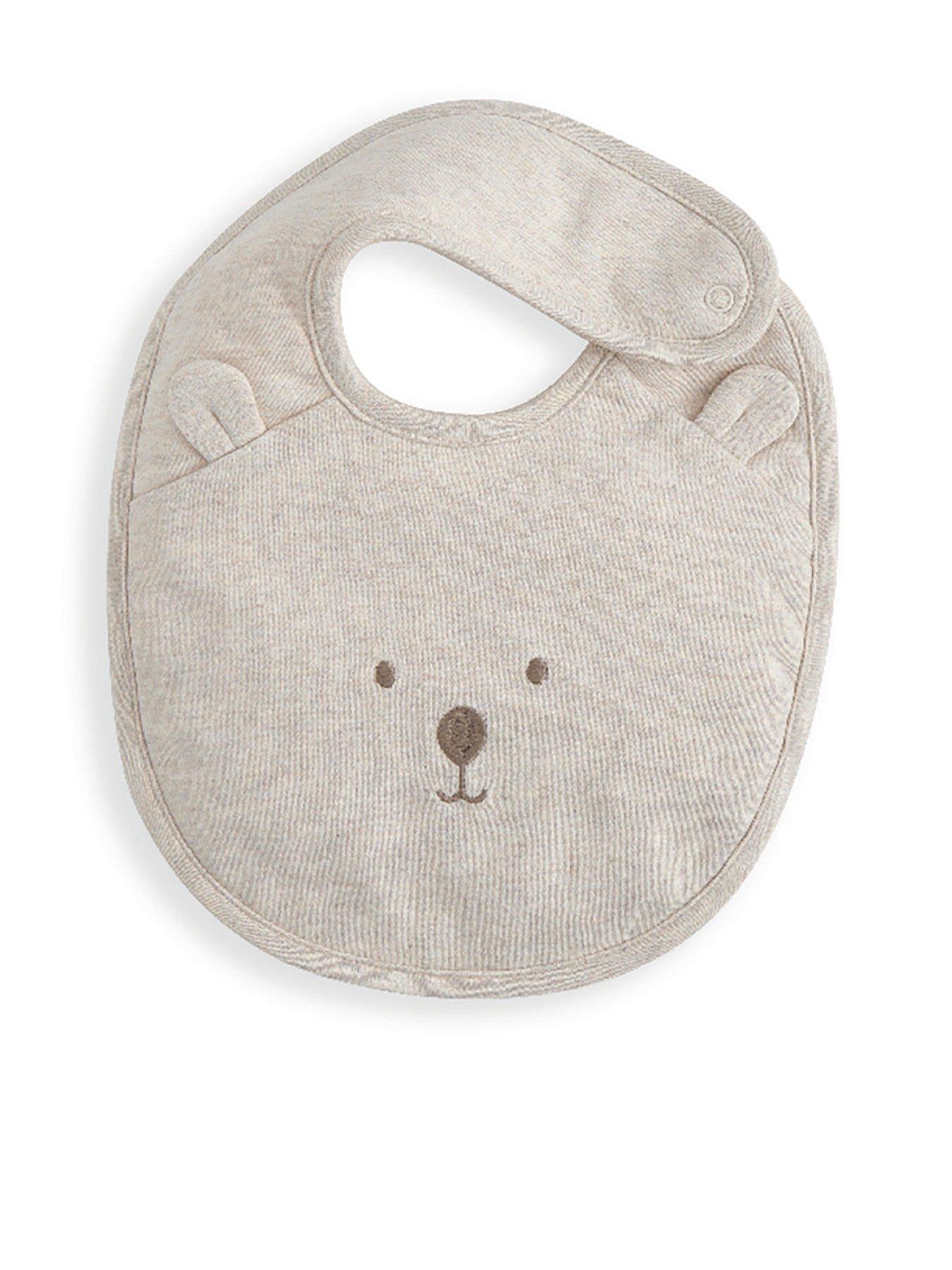 undefined Baby Unisex Bear Bib - Beige