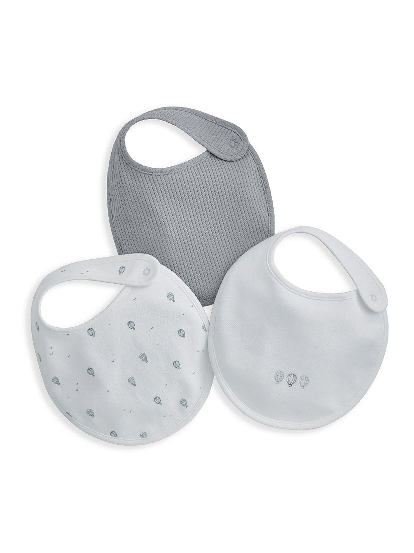 undefined Baby Boys 3 Pack Hot Air Balloon Bibs - Blue