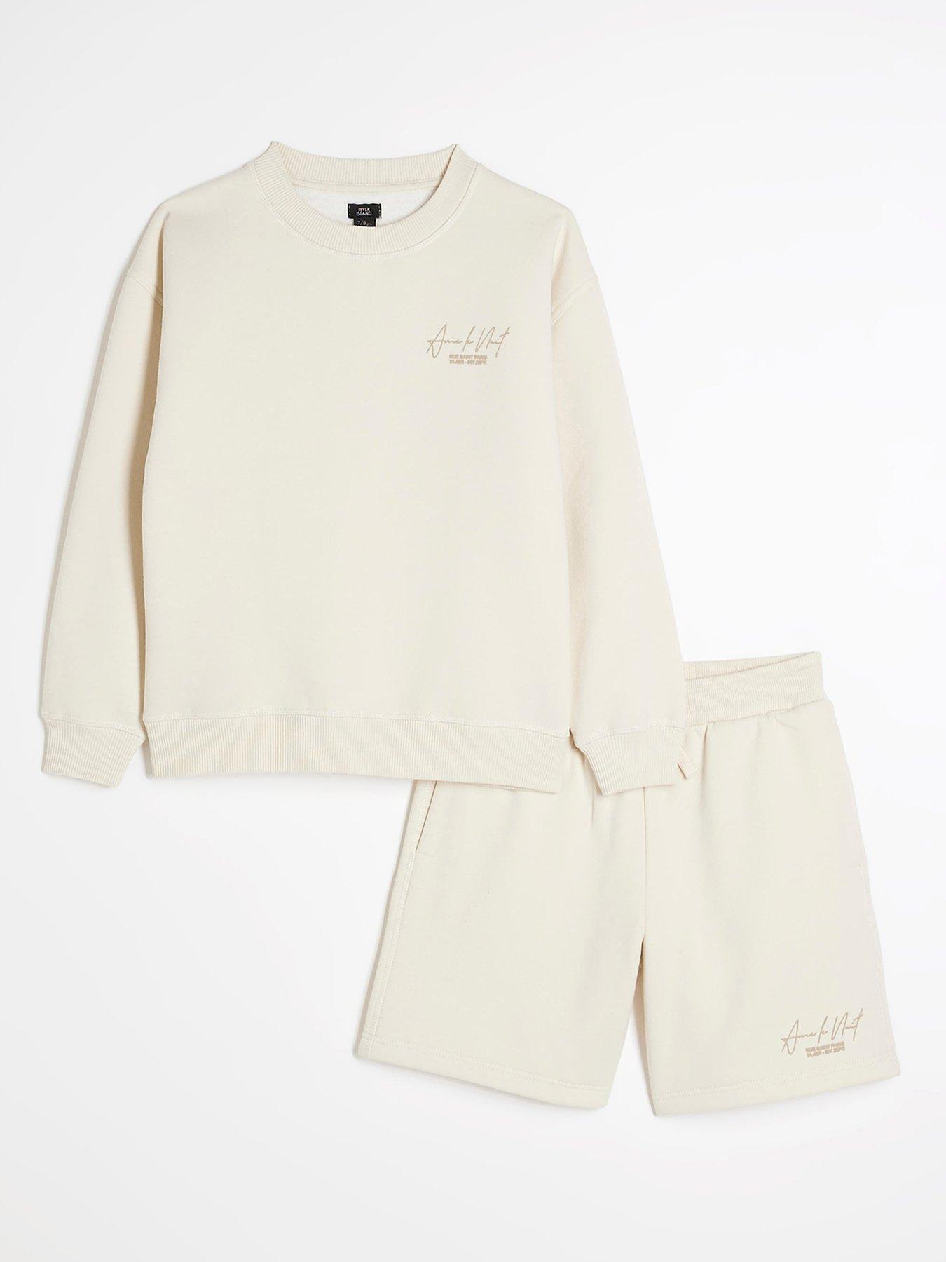 River Island Boys Sweatshirt Set - Ecru