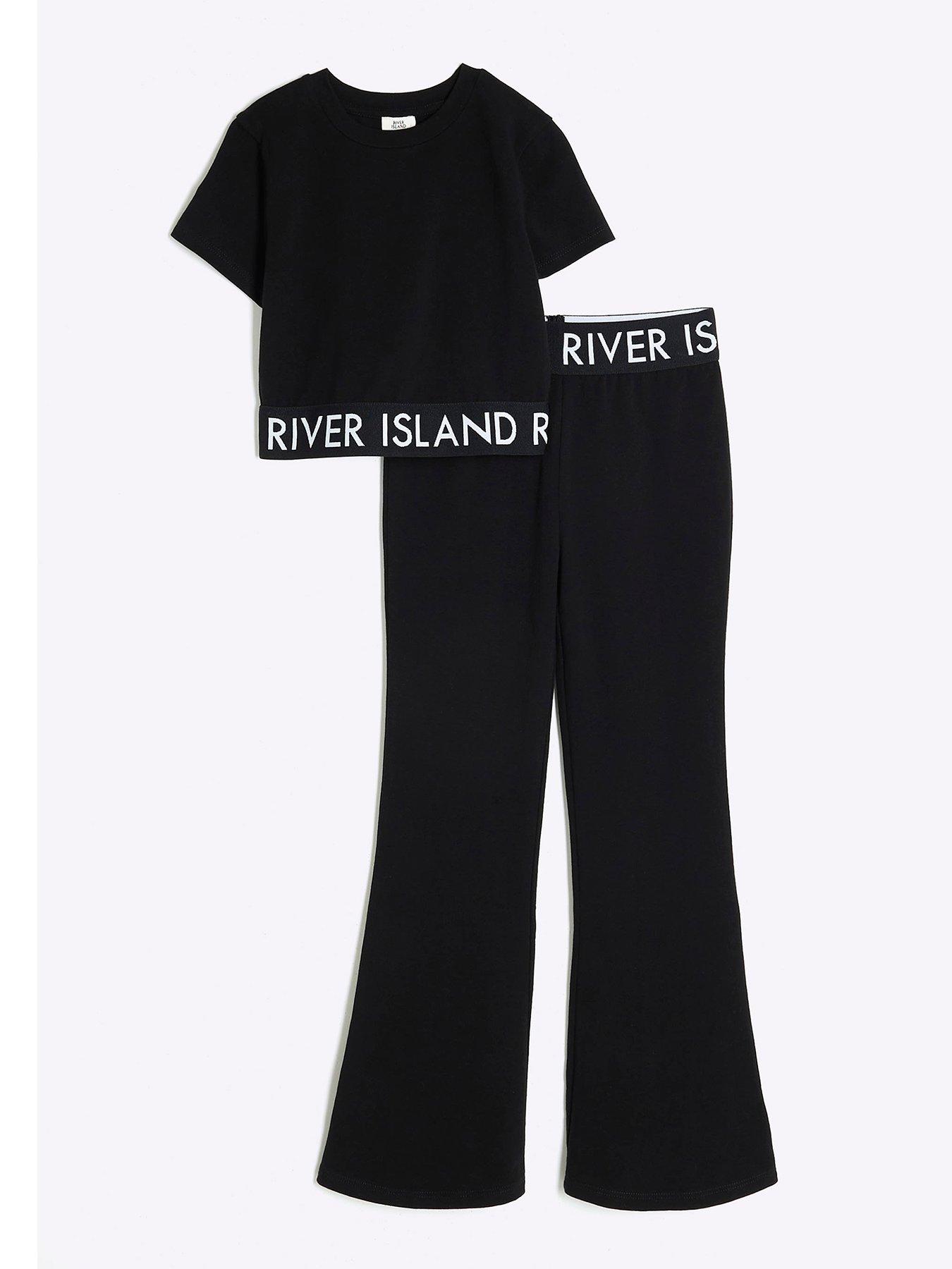undefined Girls Kickflare Trousers Set - Black