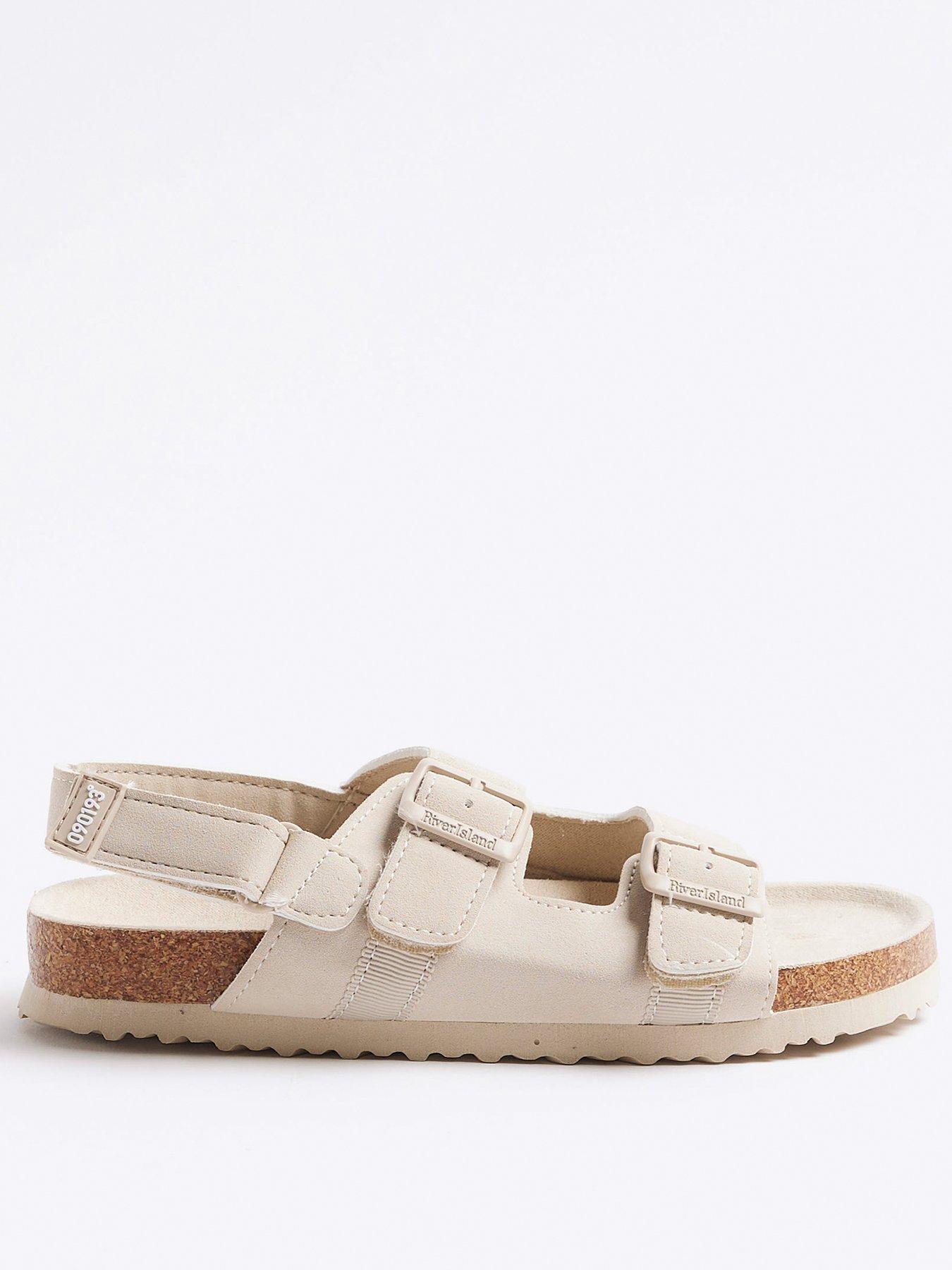 undefined Boys Suede Buckle Sandals - Stone - Stone - Light