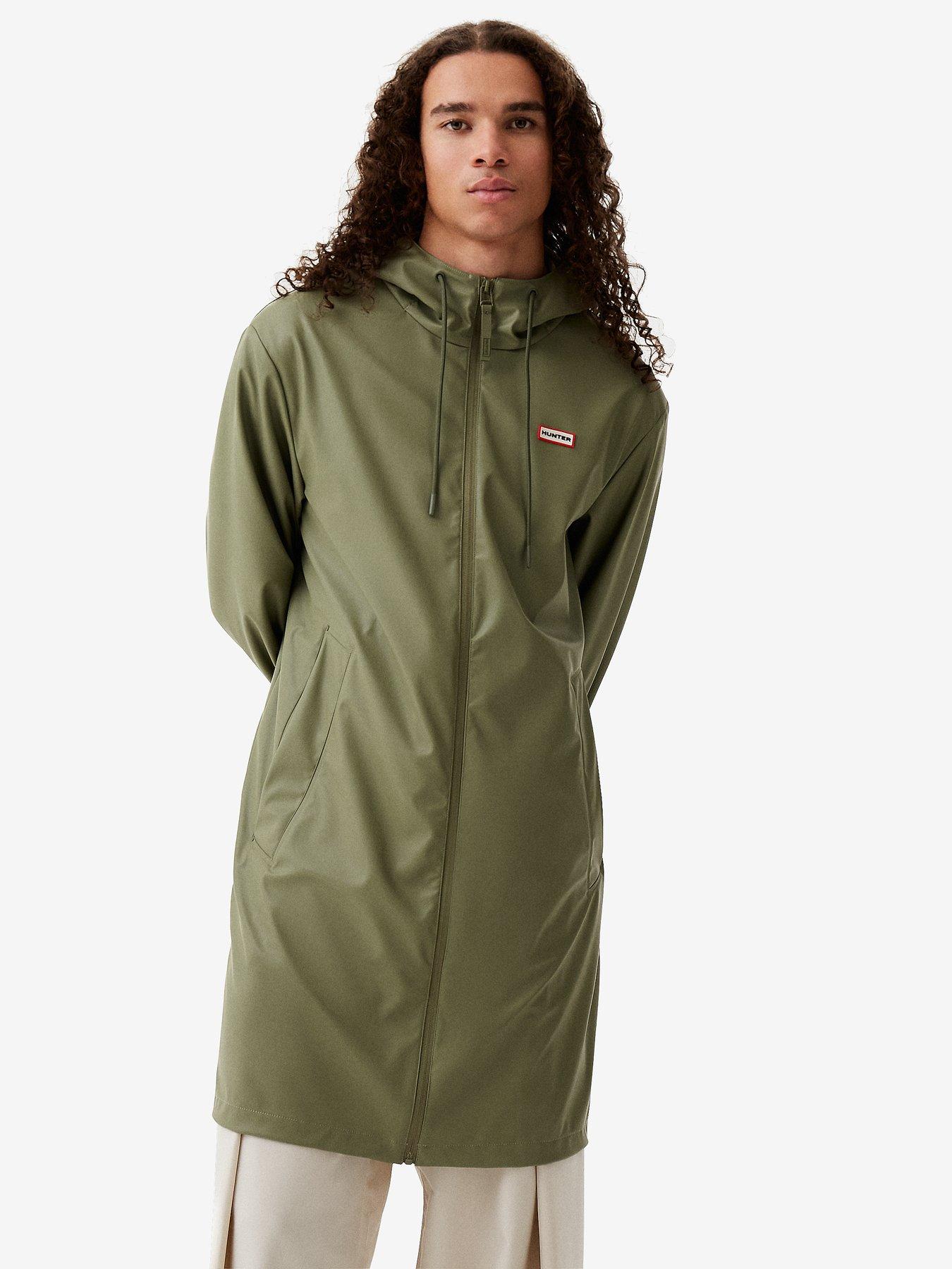 Image 1 of 2 of Hunter Unisex Andrea Pu Hooded Jacket - Green