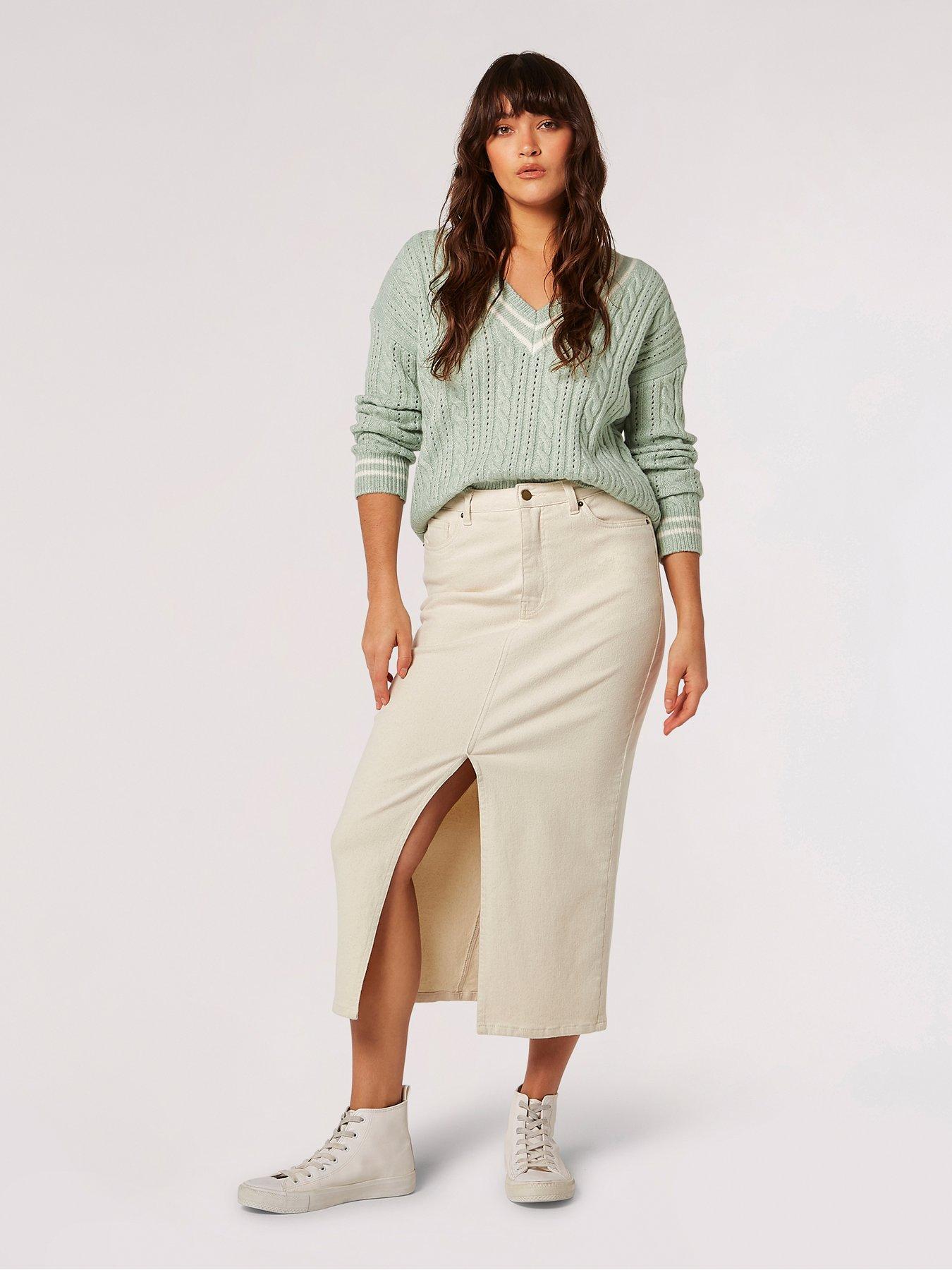 Image 3 of 4 of Apricot Stripe Detail Cricket Jumper - Mint - Green