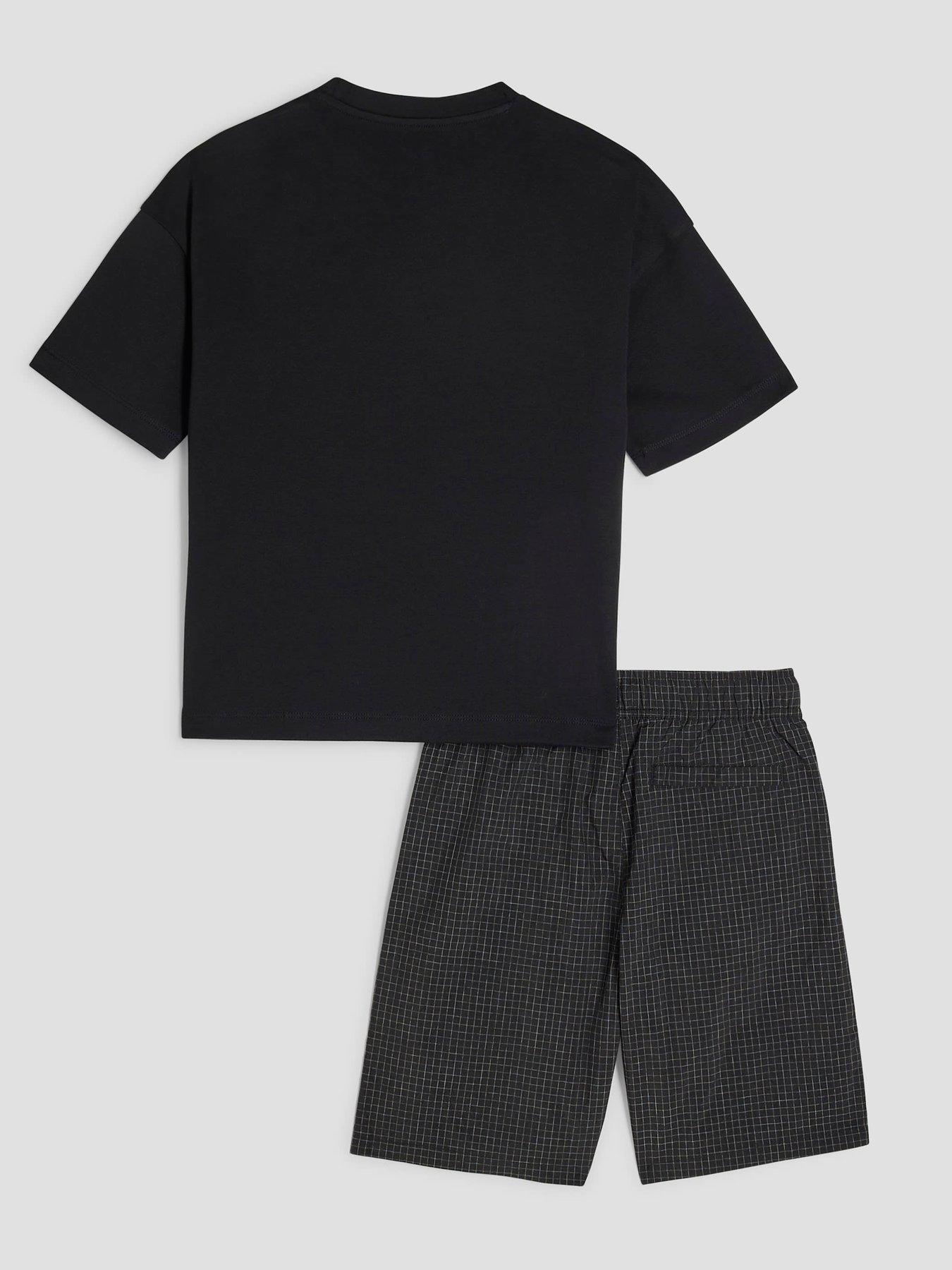 Image 2 of 5 of River Island Boys Mesh Pocket T-Shirt Set - Black - Black