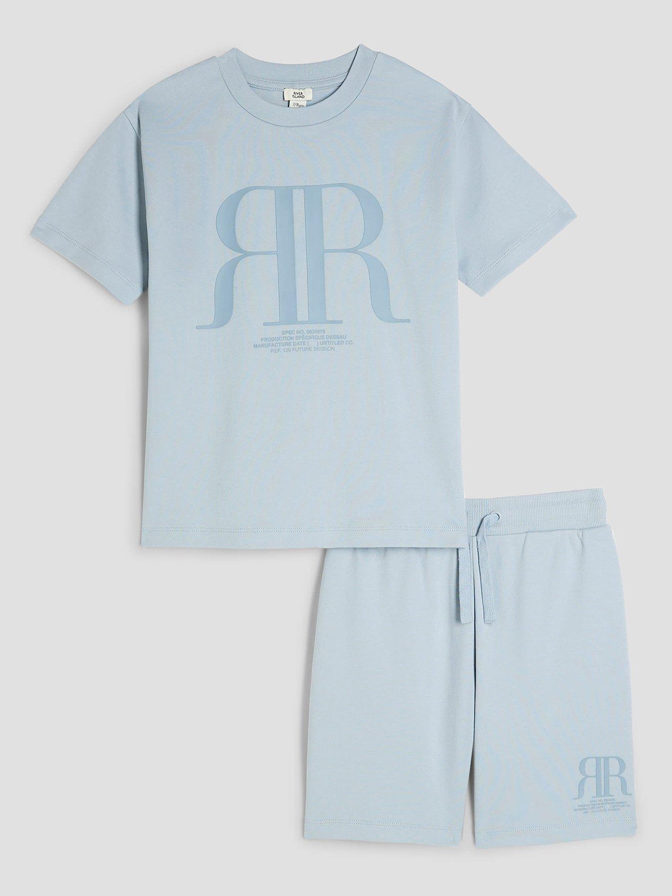 undefined Boys RR T-Shirt And Short Set - Blue