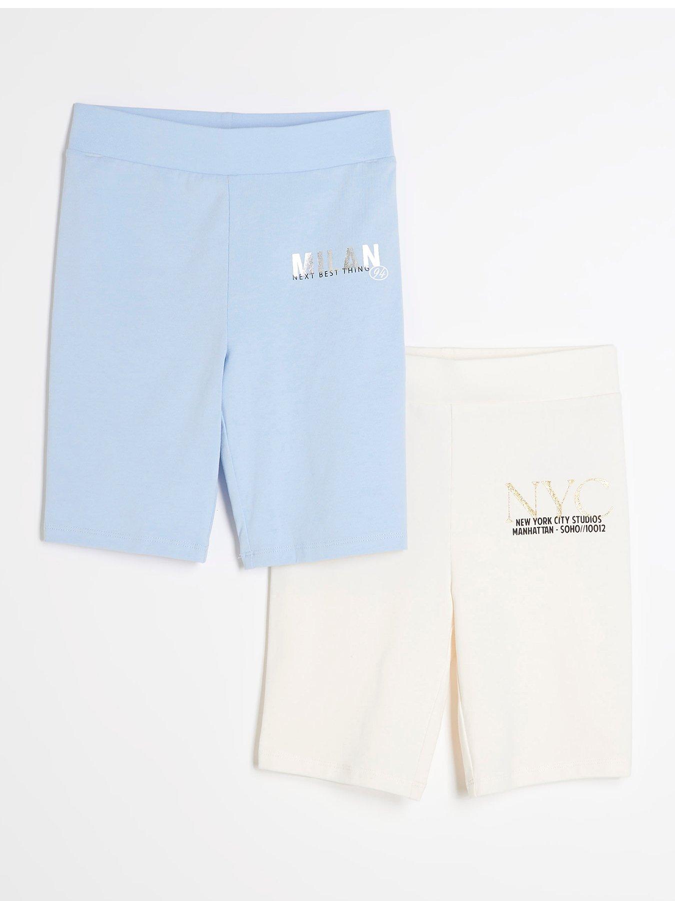 undefined Older Girl Cycling Shorts 2 Pack - Blue