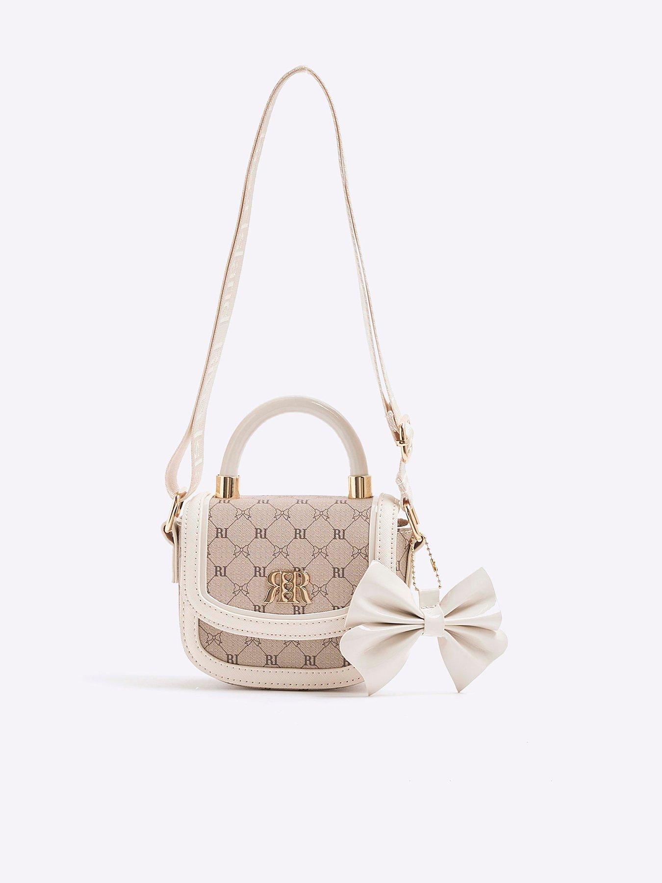 undefined Girls Monogram Cross Body Bag - Brown