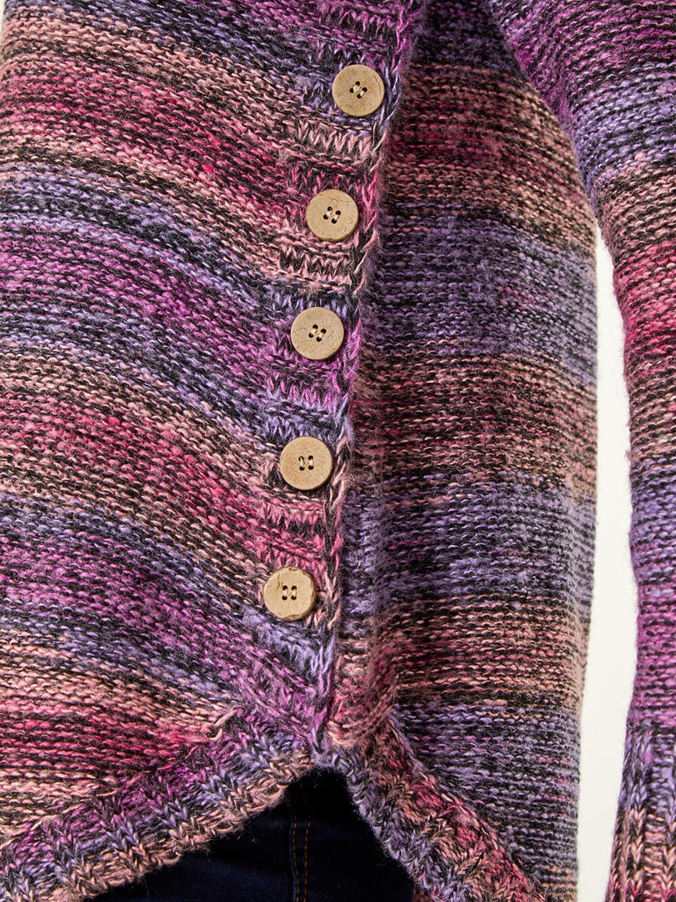 Image 5 of 5 of Roman Spacedye Curved Hem Jumper - Wine