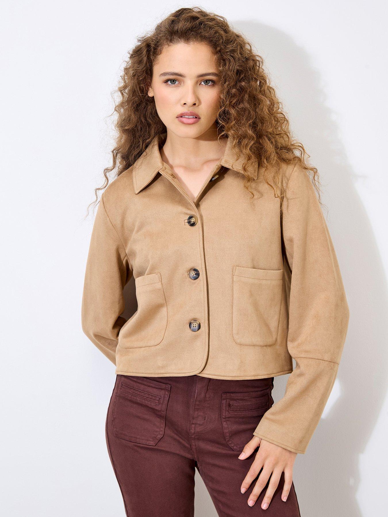 Sabrina Suedette Pocket Detail Jacket