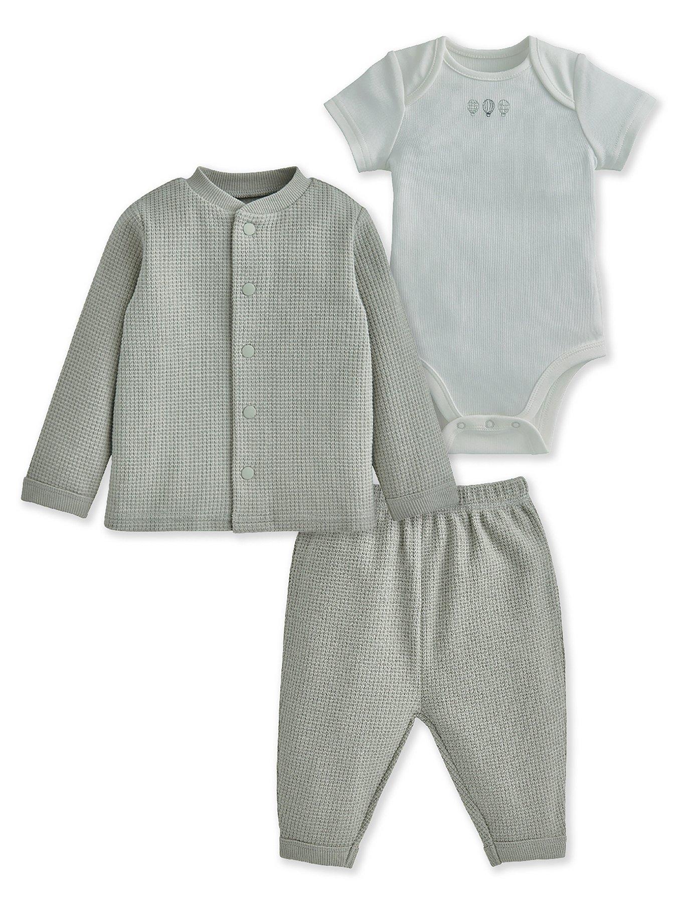 undefined Baby Boys 3 Piece Hot Air Balloon Bodysuit, Joggers & Jacket Set - Blue